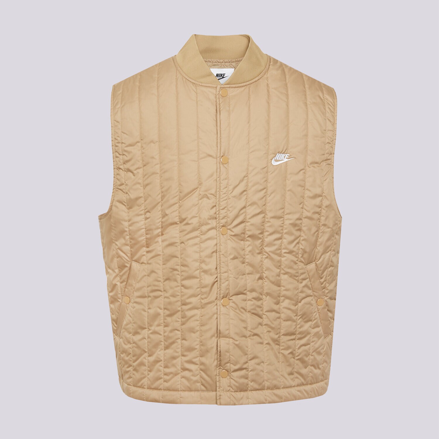 Bezrękawniki męskie sportowe NIKE BEZRĘKAWNIK M NK CLUB QUILTED VEST IO3808-297 BEŻOWY