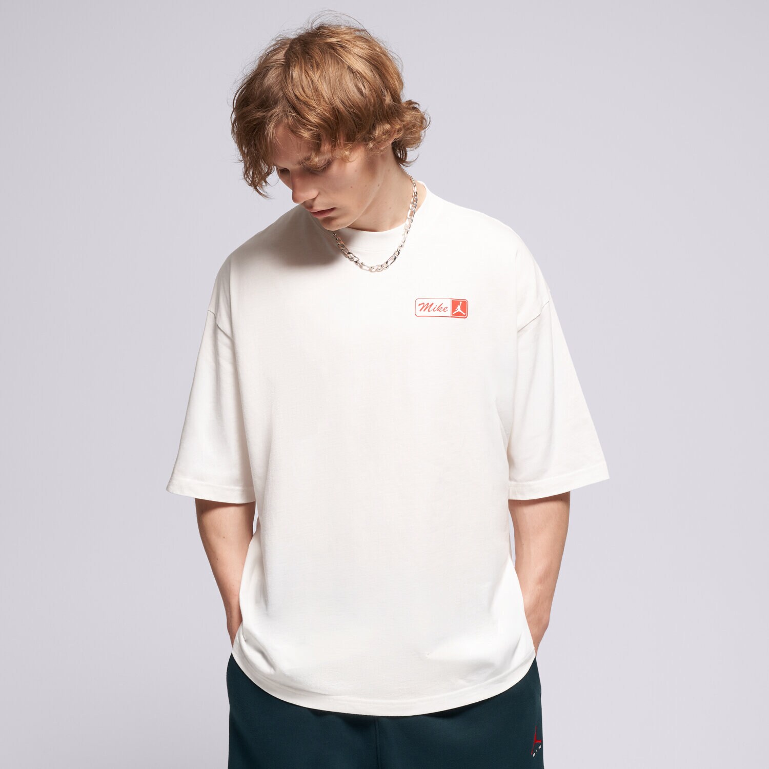 Koszulka, t-shirt sportowy męski JORDAN T-SHIRT M J BRK GARAGE 85 SS CREW IX5406-100 BIAŁY