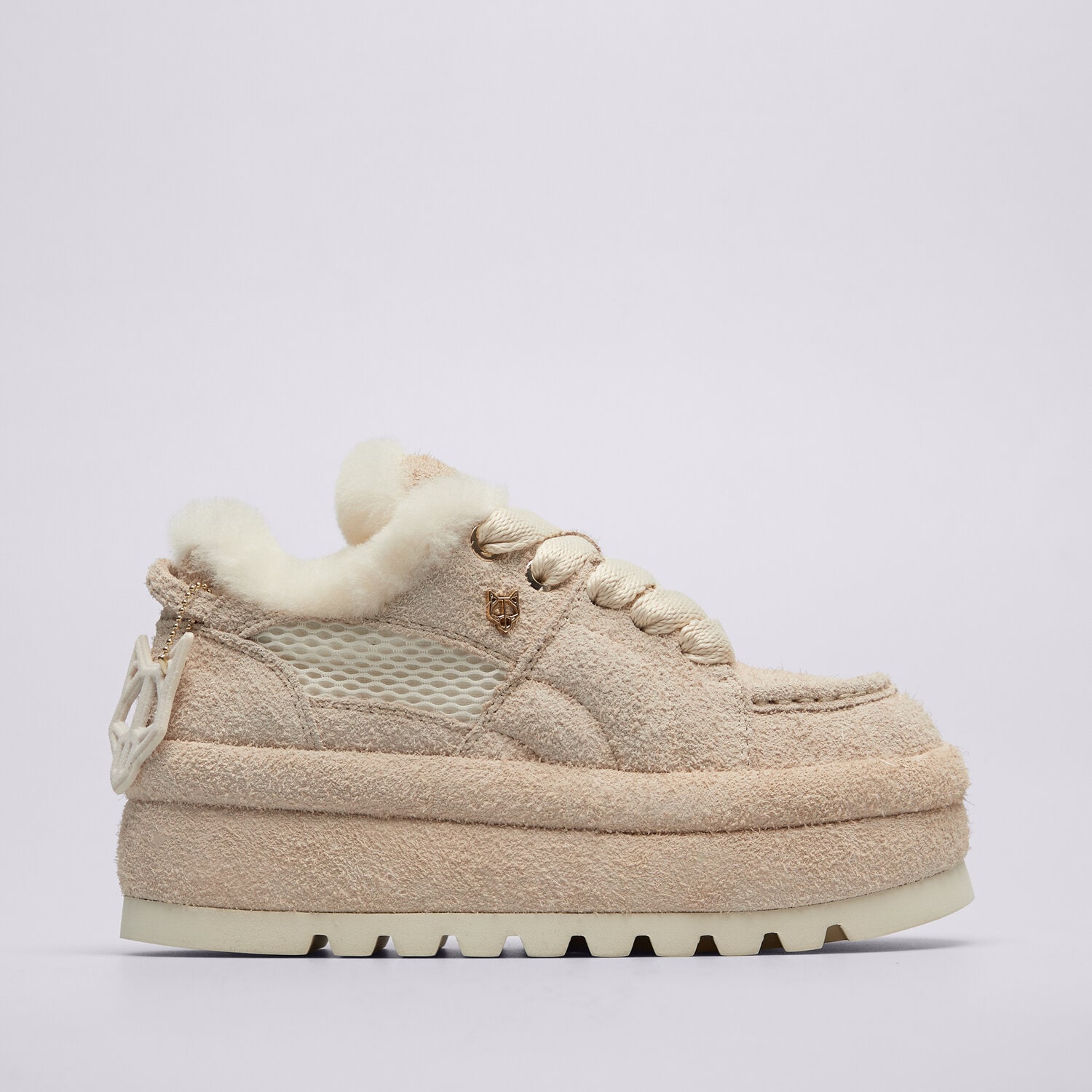 NAKED WOLFE BEAU NWBEAUICESUEDE KREMOWY