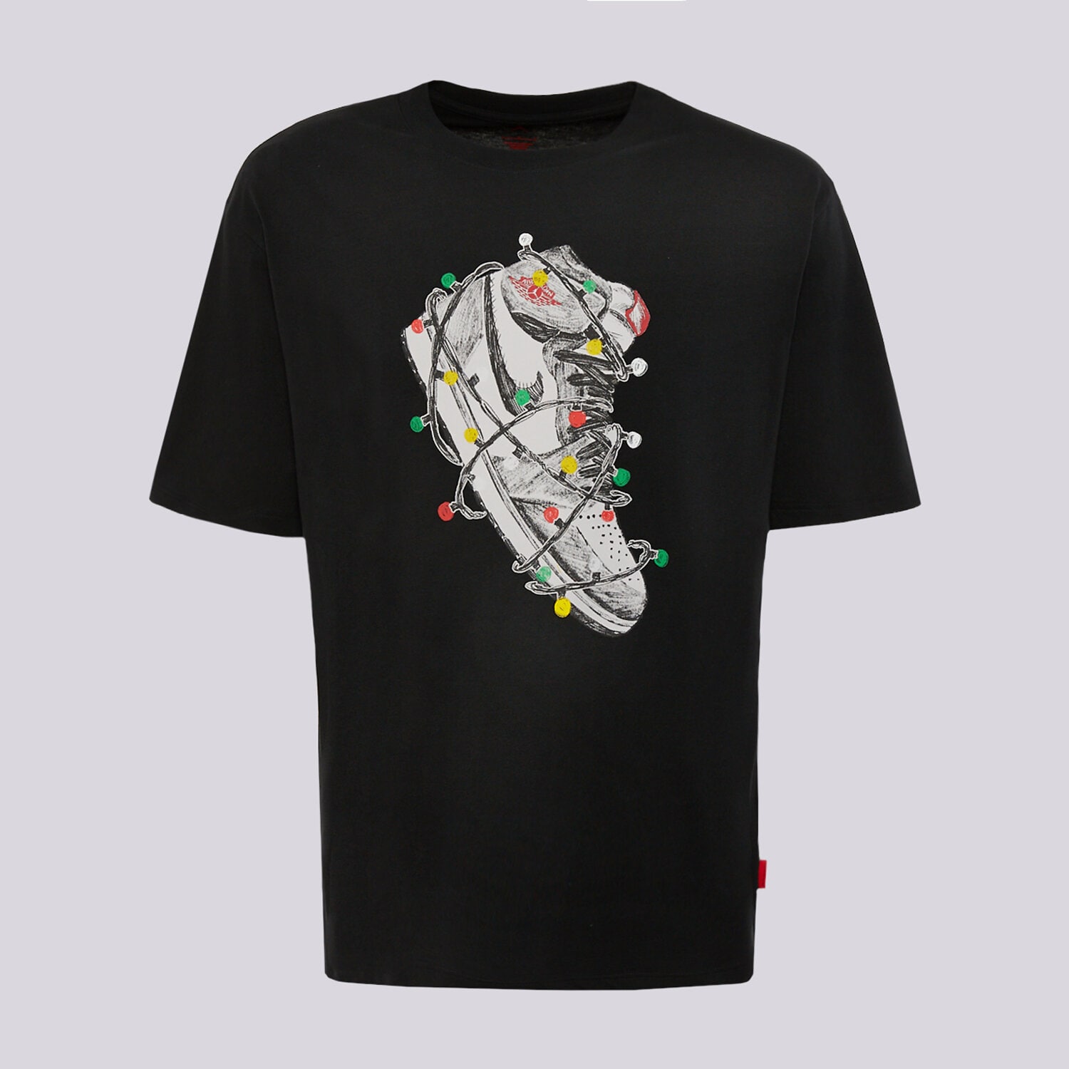 Koszulka, t-shirt sportowy męski JORDAN T-SHIRT M J BRK SNKR GFX SS CREW IO0133-010 CZARNY
