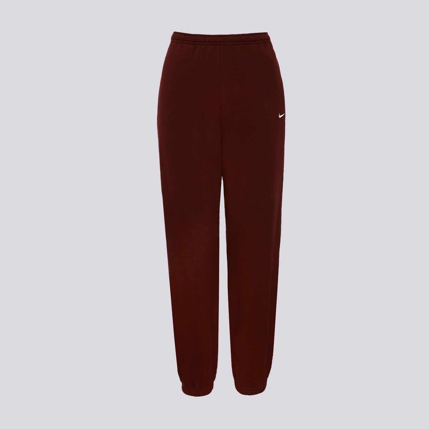 Spodnie sportowe damskie NIKE SPODNIE W NK STDO FLC MW HR OS CFF PNT IM8074-658 BORDOWY