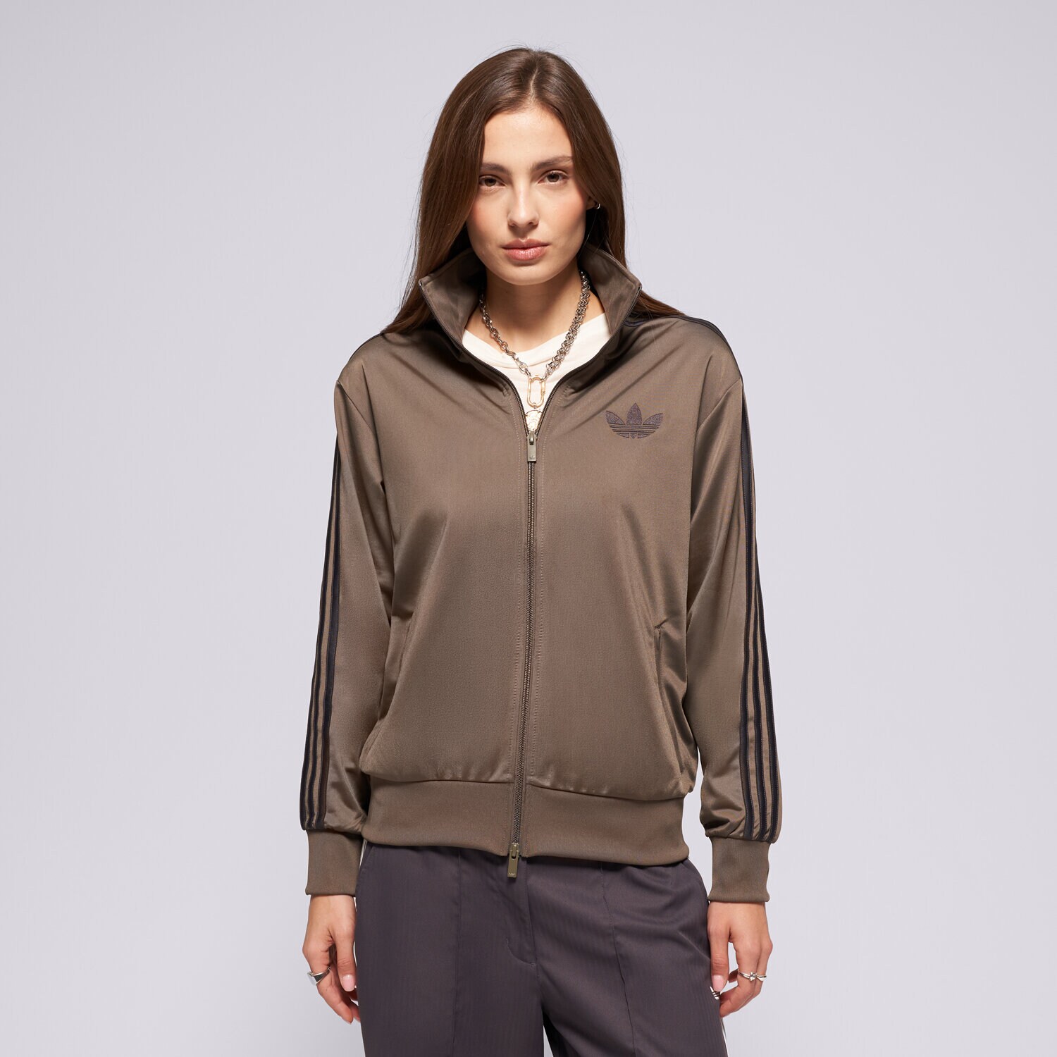 Bluza damska ADIDAS BLUZA ROZPINANA FB TT LOOSE KU8198 KHAKI