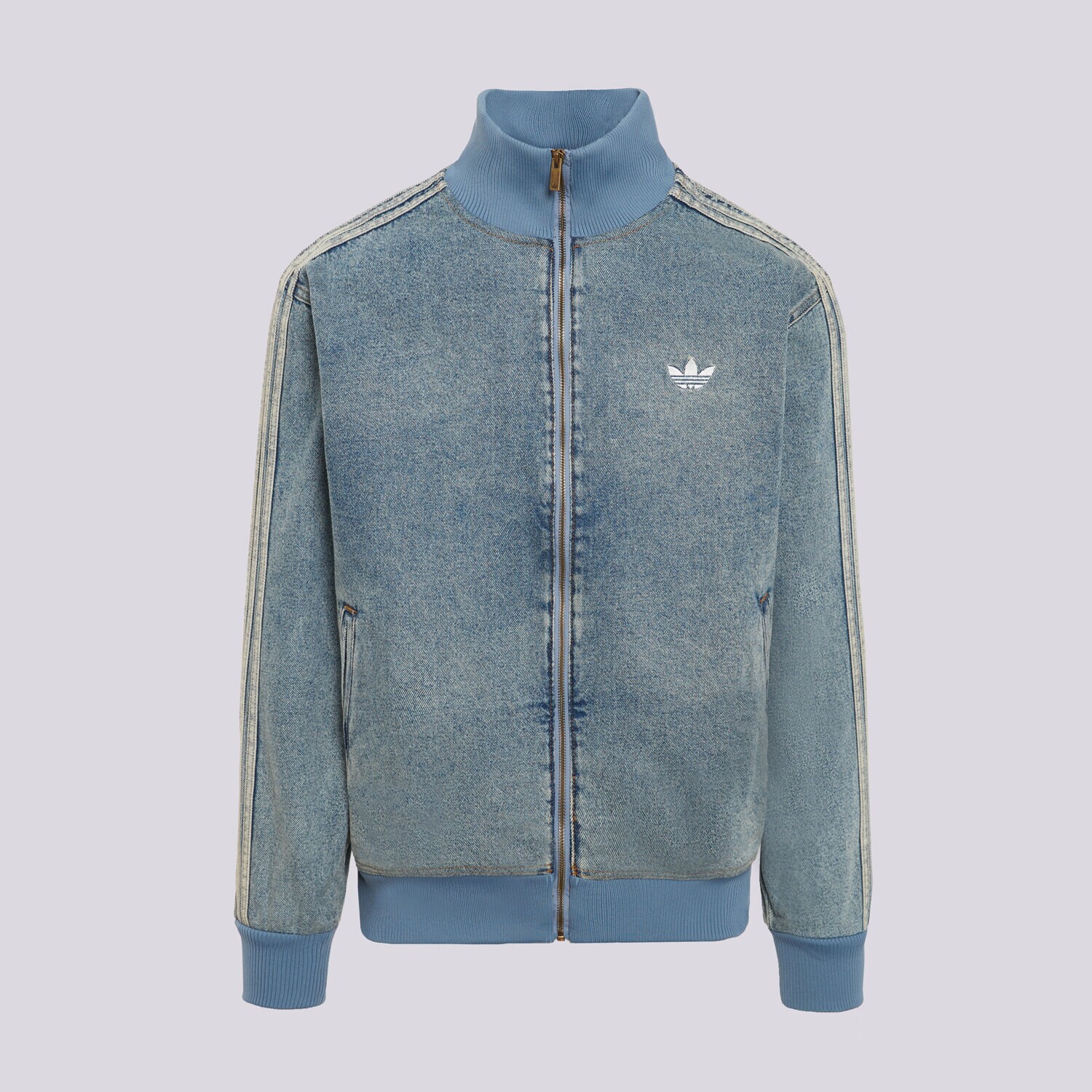 Kurtka wiosenna / jesienna męska ADIDAS KURTKA DENIM FB TT KS4970 NIEBIESKI