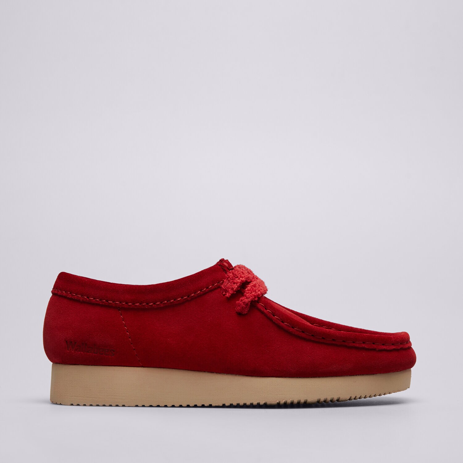 Buty casual damskie CLARKS WALLABEE LITE. 26328431 CZERWONY