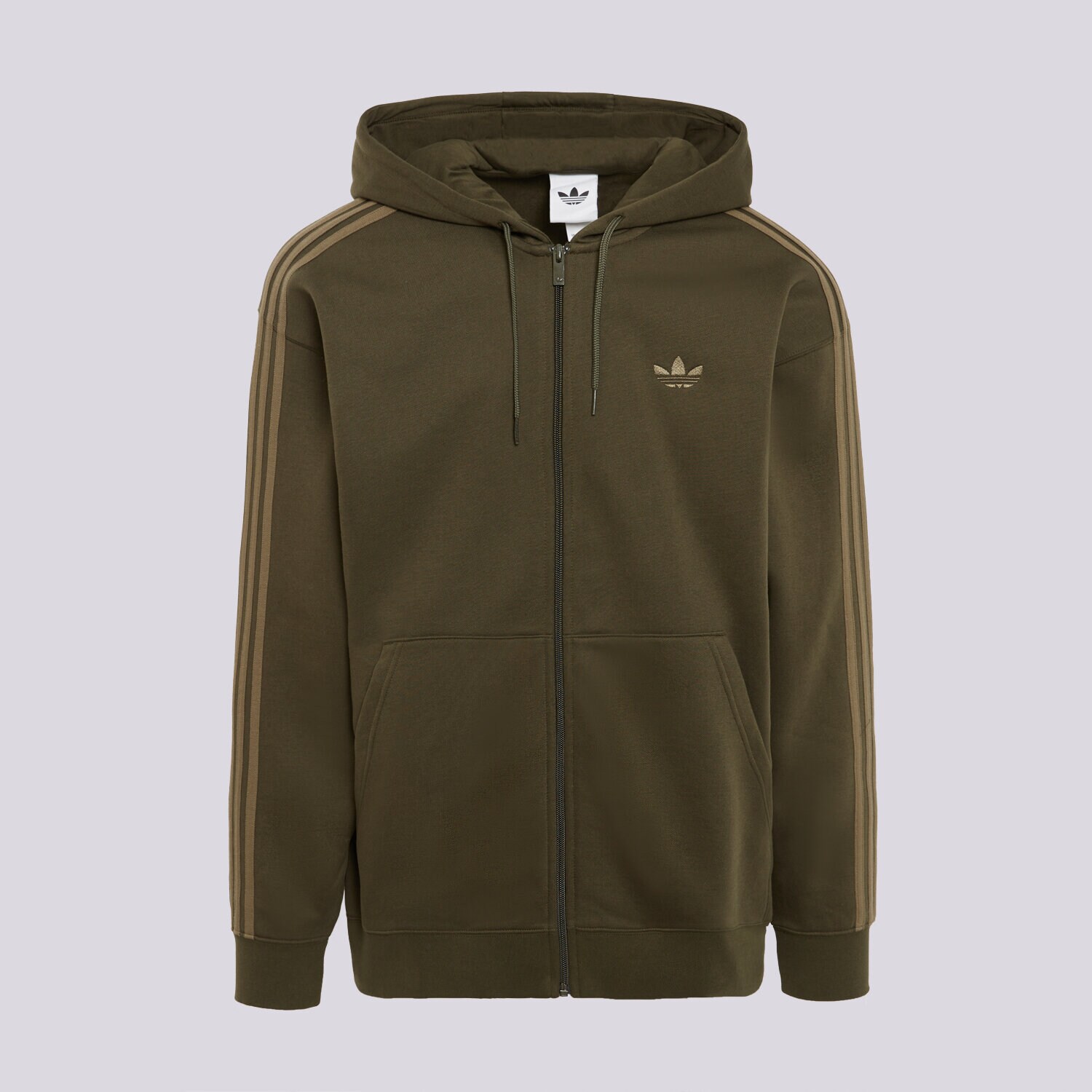 Bluza męska ADIDAS BLUZA ROZPINANA BAGGY FZ HOODIE KS7470 KHAKI