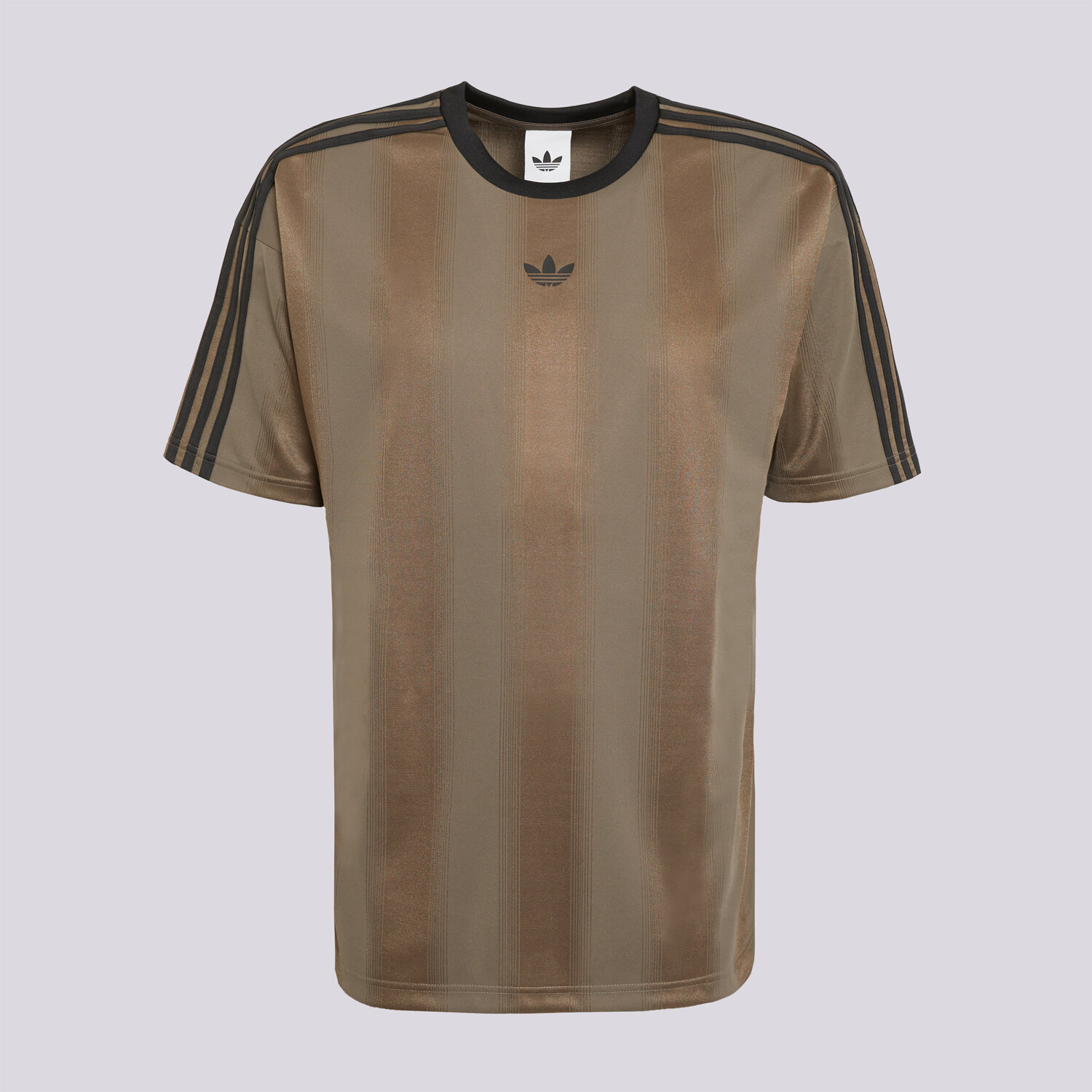 Koszulka, t-shirt sportowy męski ADIDAS T-SHIRT JACQUARD JERSEY KS7409 KHAKI