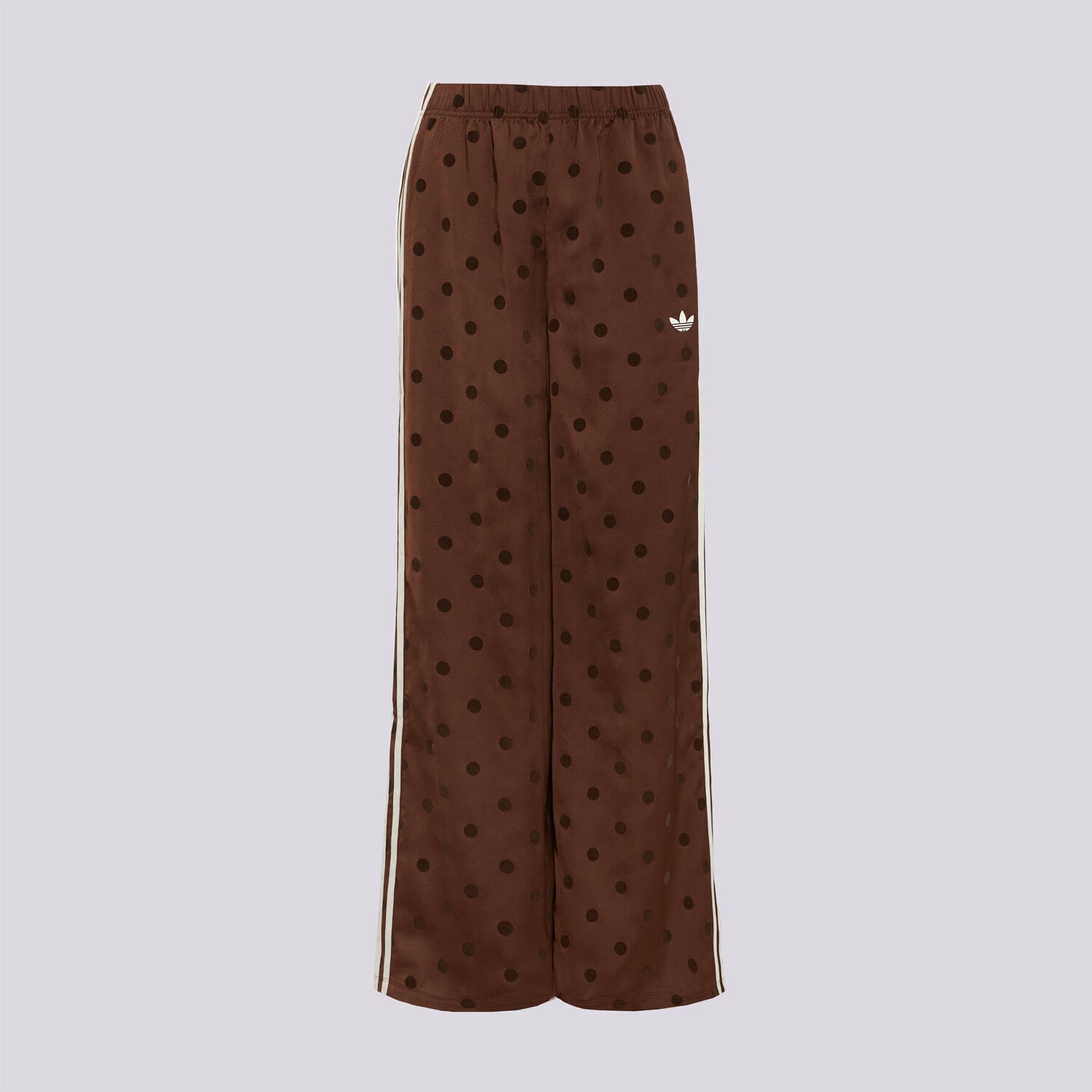 Spodnie sportowe damskie ADIDAS SPODNIE SATIN POLKA DOTS WIDE LEG LI2847 BRĄZOWY