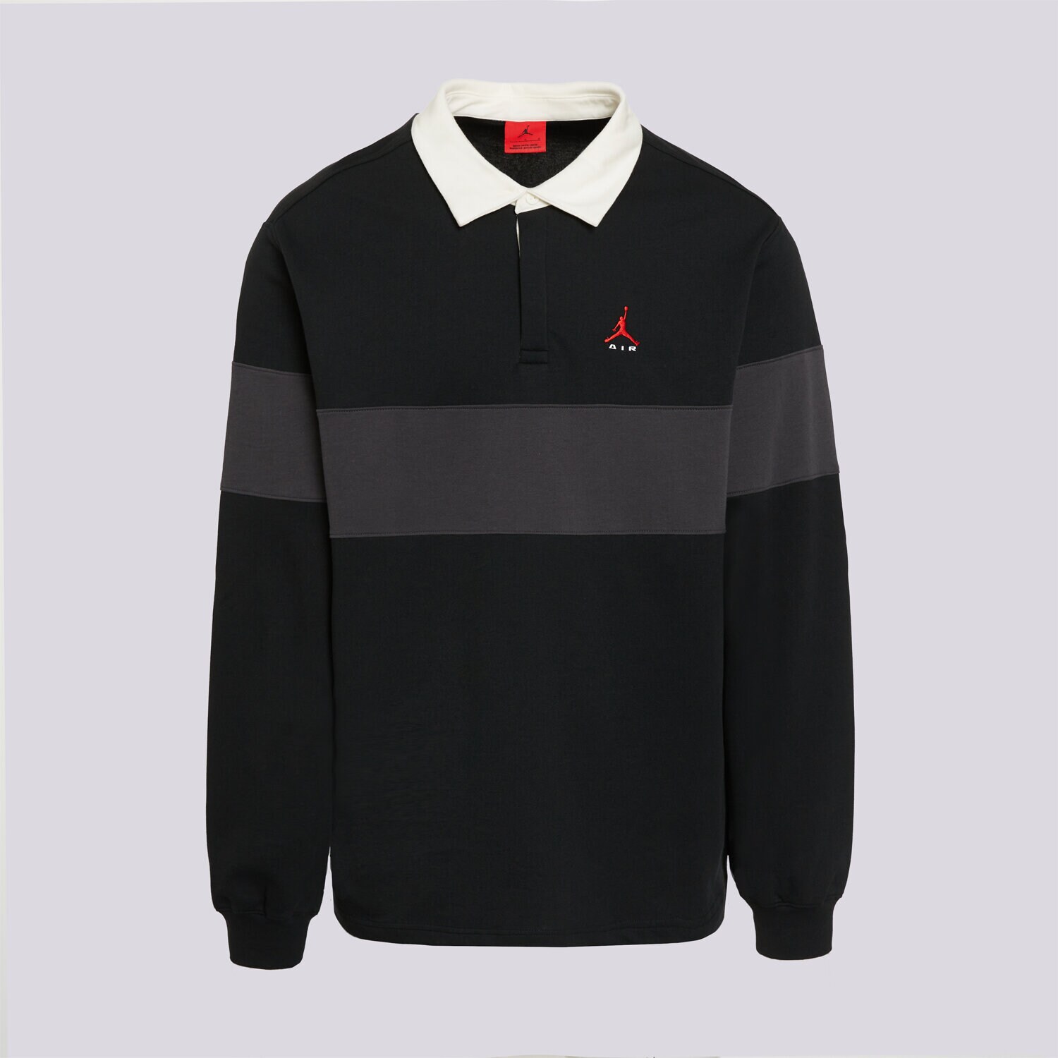 Koszulka, t-shirt sportowy męski JORDAN T-SHIRT M J BRK LS POLO IO2450-010 CZARNY