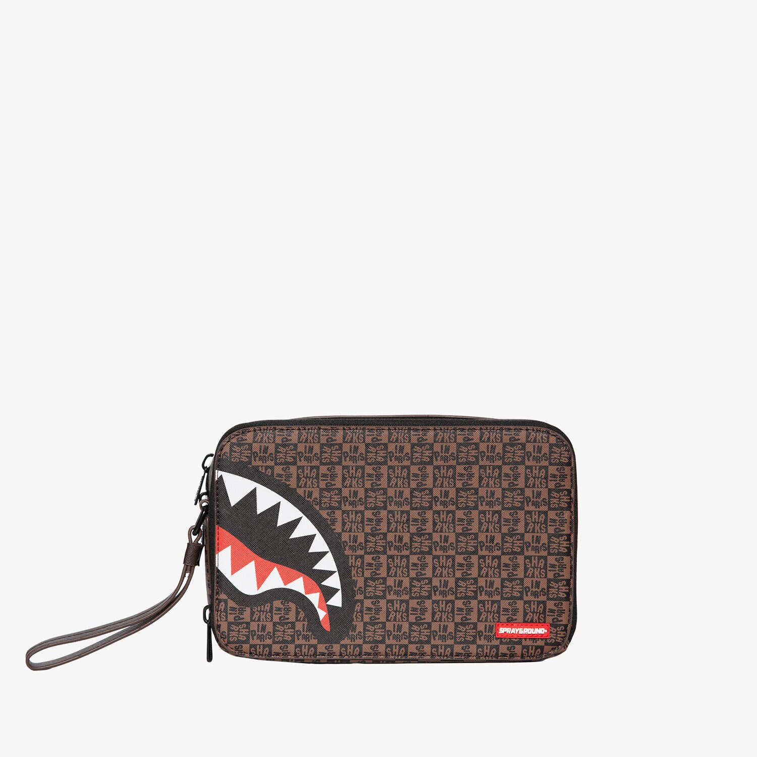 Torba sportowa damska na ramię SPRAYGROUND TORBA SHARKS IN PARIS CHECK 910B4959NSZ BRĄZOWY