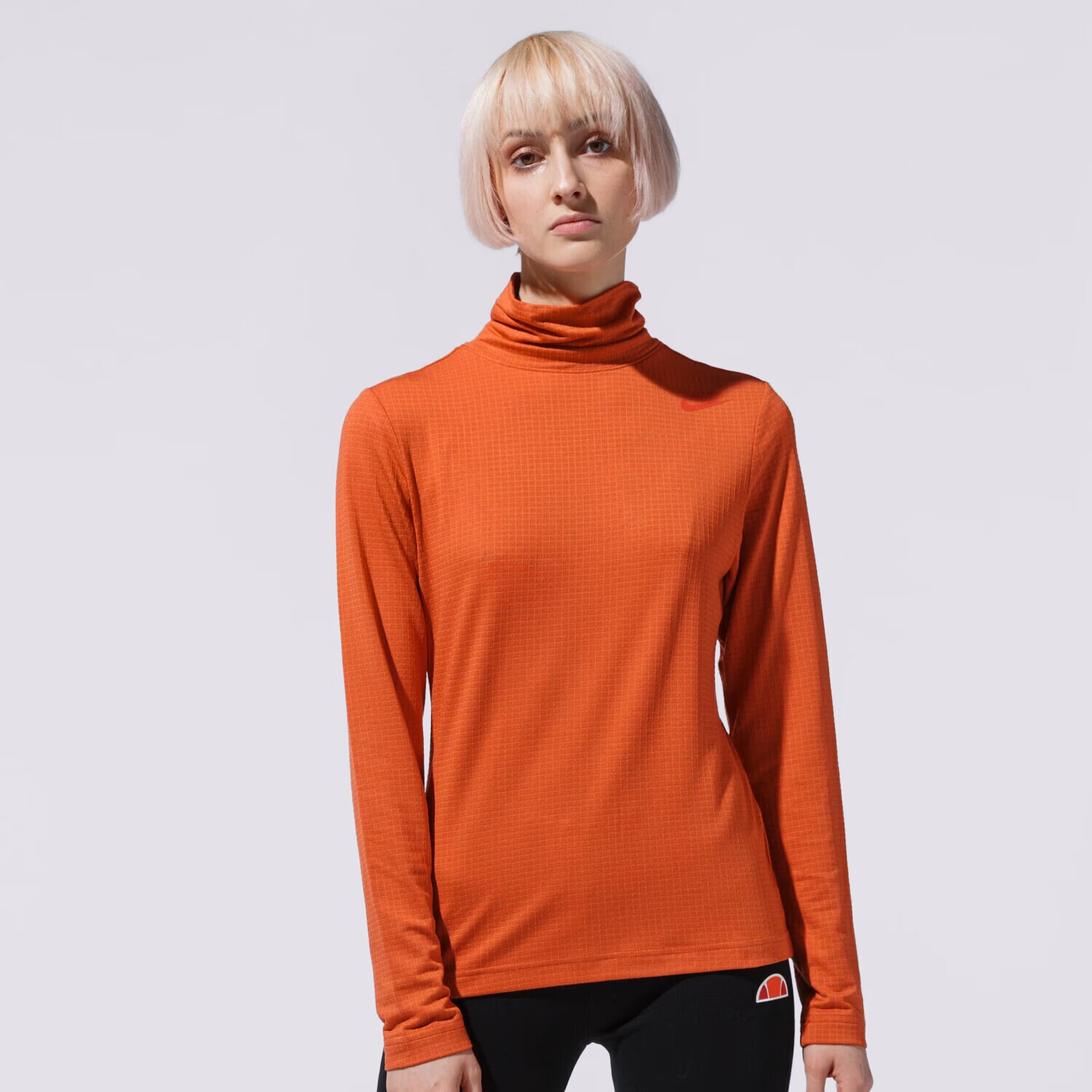 Koszulka, t-shirt damski NIKE T-SHIRT W NSW TOP LS MOCK UU DD3609-812 POMARAŃCZOWY