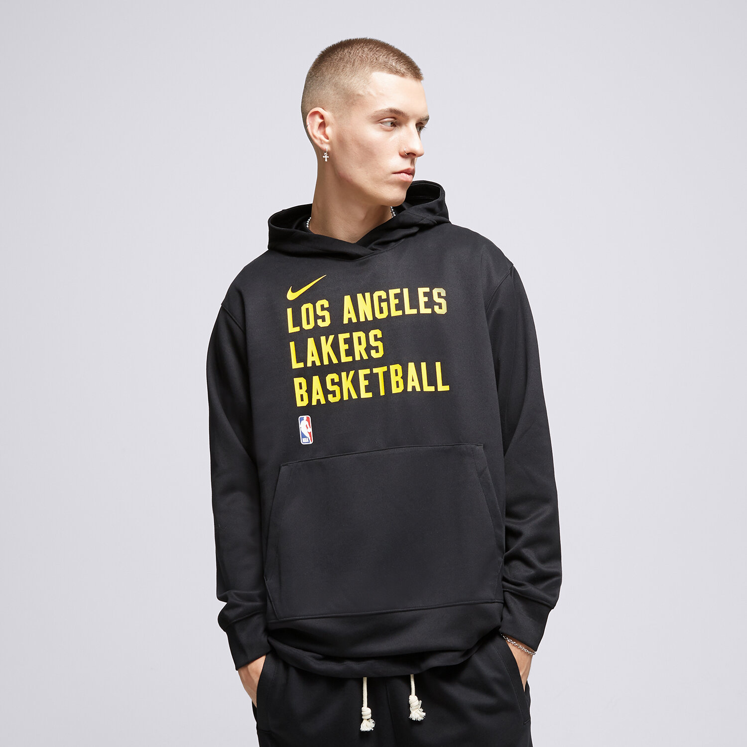 Bluza męska NIKE BLUZA Z KAPTUREM LAL MNK DF SPTLIGHT PO HDY NBA DX9661-010 CZARNY