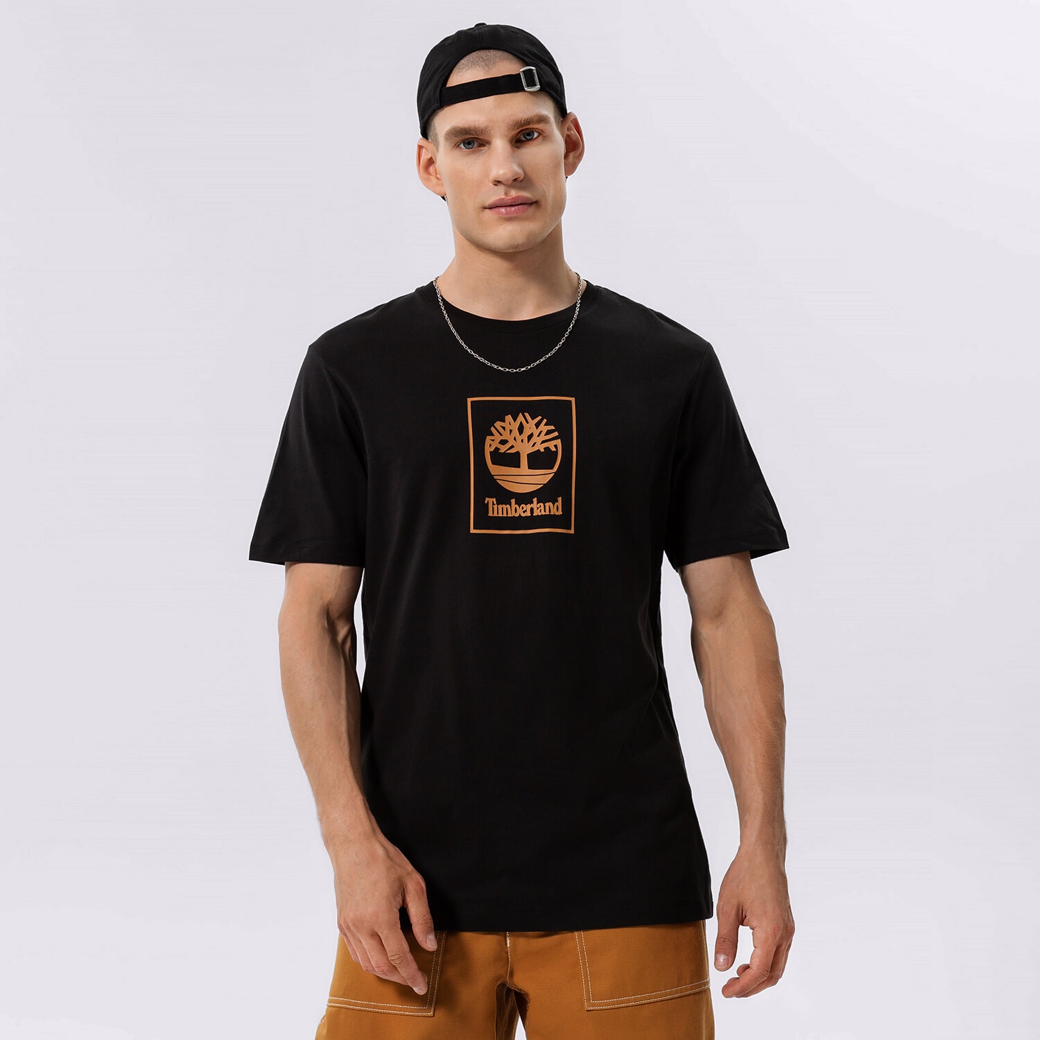 Koszulka, t-shirt sportowy męski TIMBERLAND T-SHIRT EPP - SS STACK LOGO PRINT TEE TB0A5ZH1P561 CZARNY