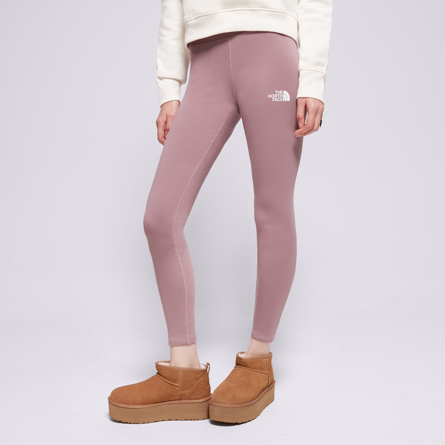Spodnie sportowe damskie THE NORTH FACE SPODNIE COORD LEGGING NF0A87N1I0V1 PUDROWY ROZ