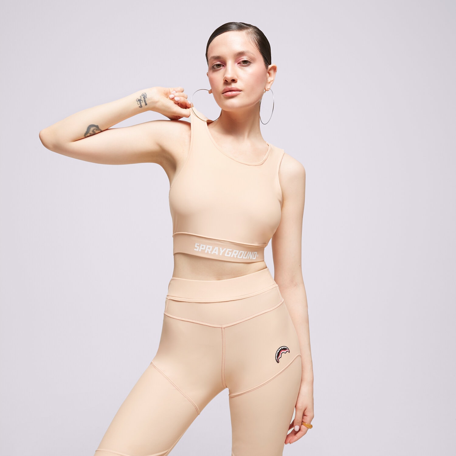 Koszulka, t-shirt damski SPRAYGROUND BRA SP179 SP179-BROWN BRĄZOWY