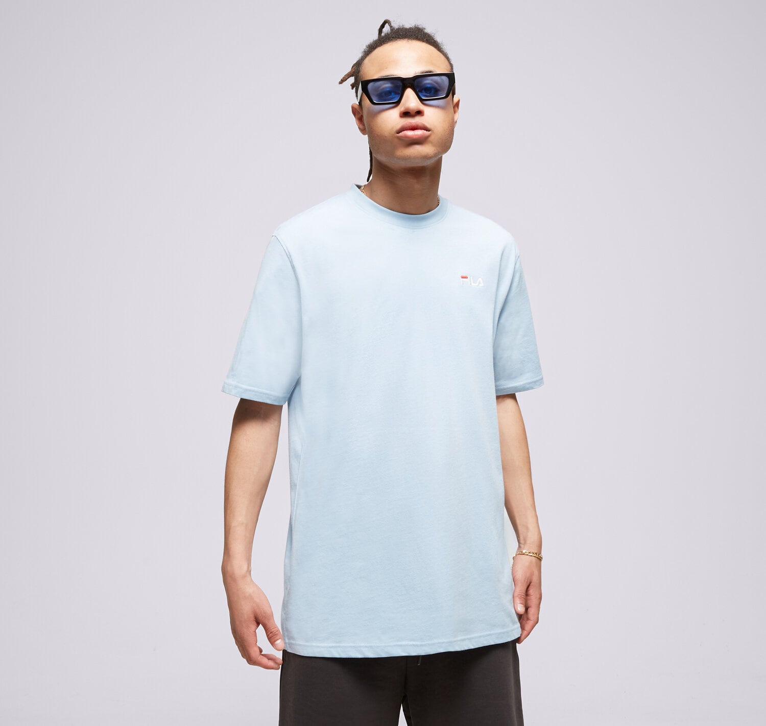 Koszulka, t-shirt sportowy męski FILA T-SHIRT DRINGO SS23SPM229509 NIEBIESKI