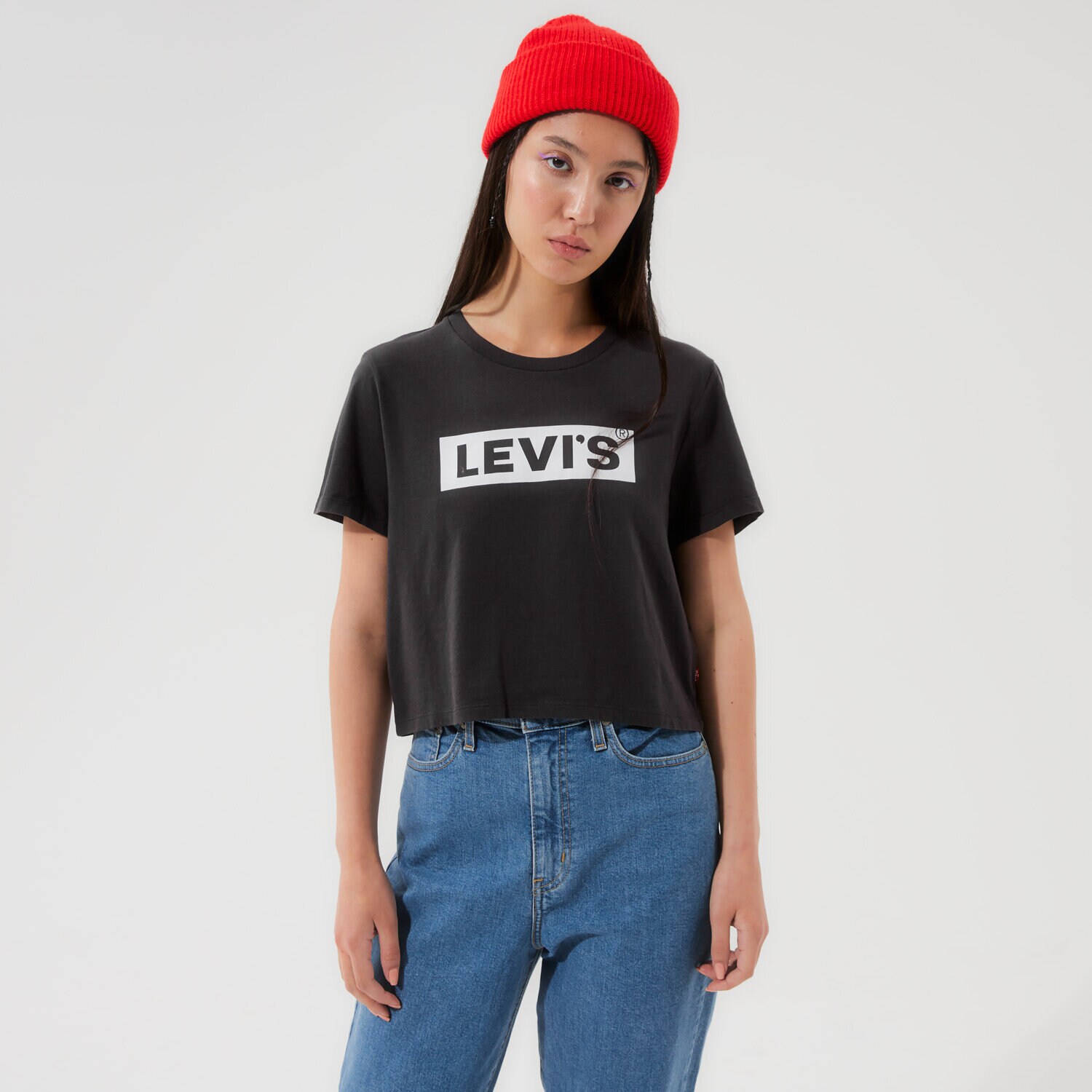 Koszulka, t-shirt damski LEVI'S T-SHIRT THE PERFECT TEE 17369-1506 CZARNY
