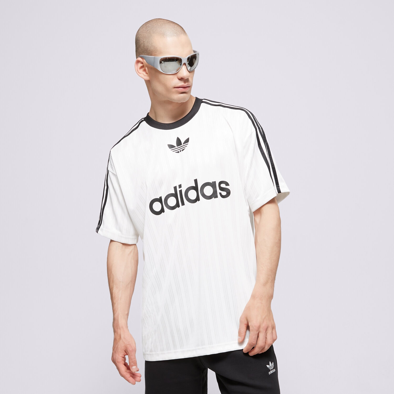 Koszulka, t-shirt sportowy męski ADIDAS T-SHIRT ADICOLOR POLY T IM9459 BIAŁY