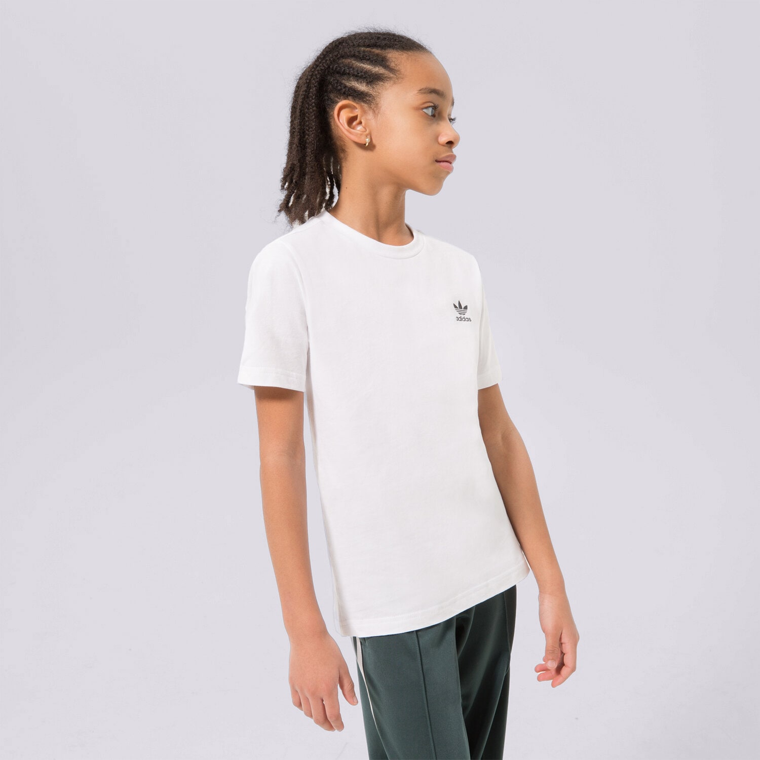 Koszulka, t-shirt dla dzieci ADIDAS T-SHIRT TEE GIRL HK0403 BIAŁY