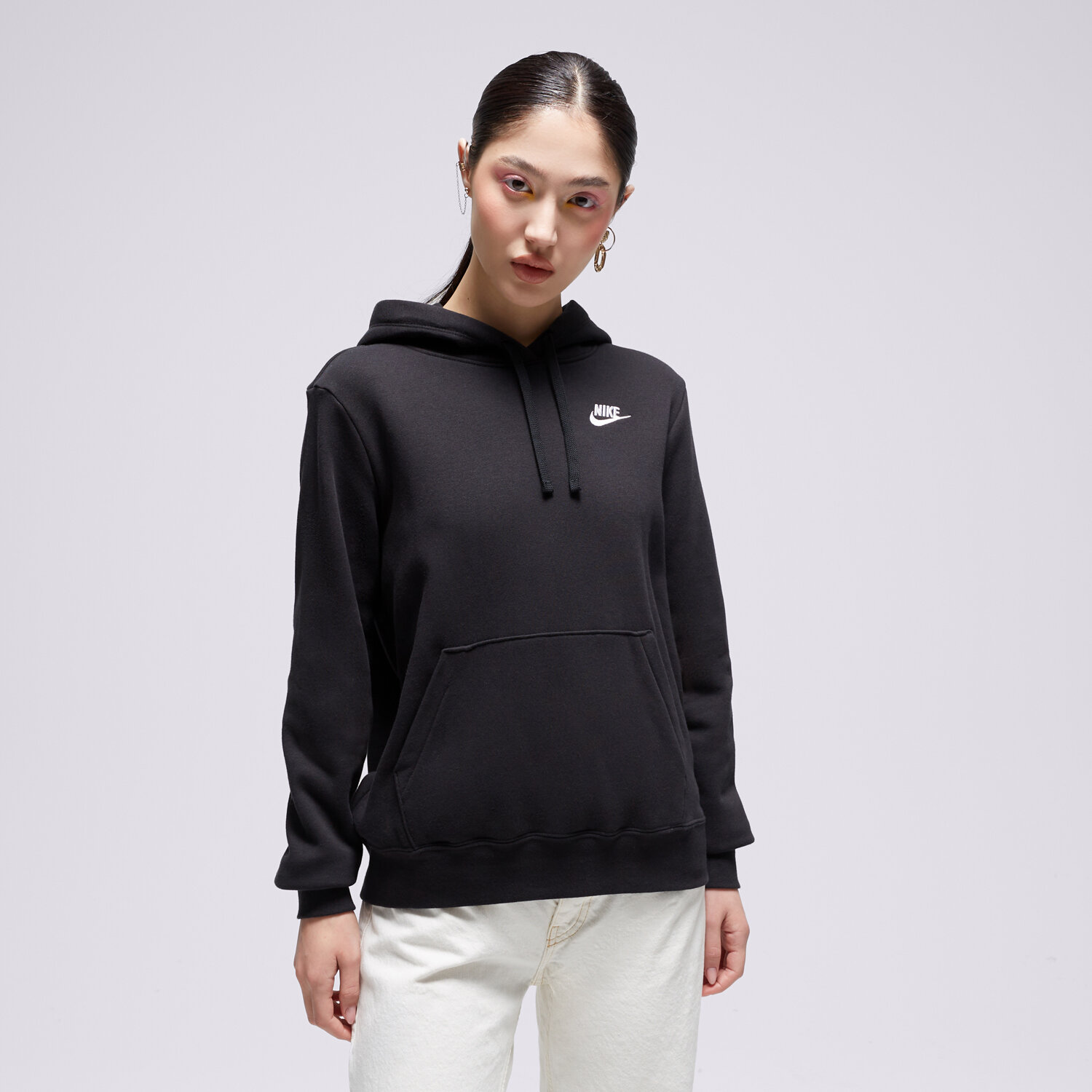 Bluza damska NIKE BLUZA Z KAPTUREM W NSW CLUB FLC PO HDY STD DQ5793-010 CZARNY