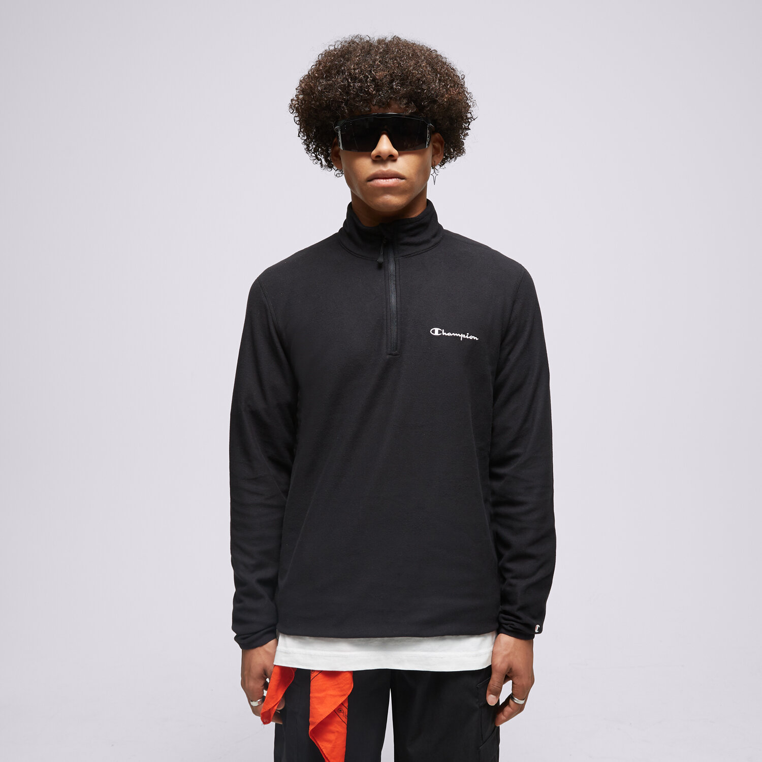 Bluza męska CHAMPION POLAR HALF ZIP TOP 216695KK001 CZARNY