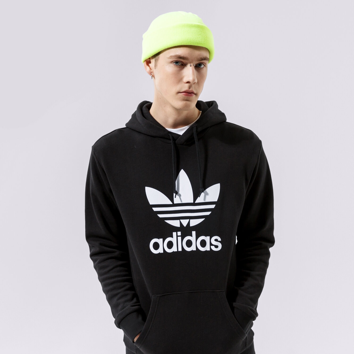 Bluza męska ADIDAS BLUZA Z KAPTUREM TREFOIL HOODY H06667 CZARNY