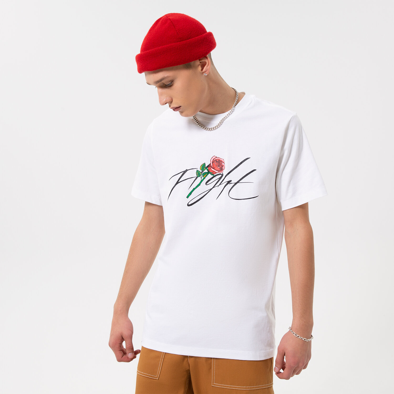 Koszulka, t-shirt sportowy męski JORDAN T-SHIRT M J BRAND SORRY GX SS CREW DQ7390-100 BIAŁY