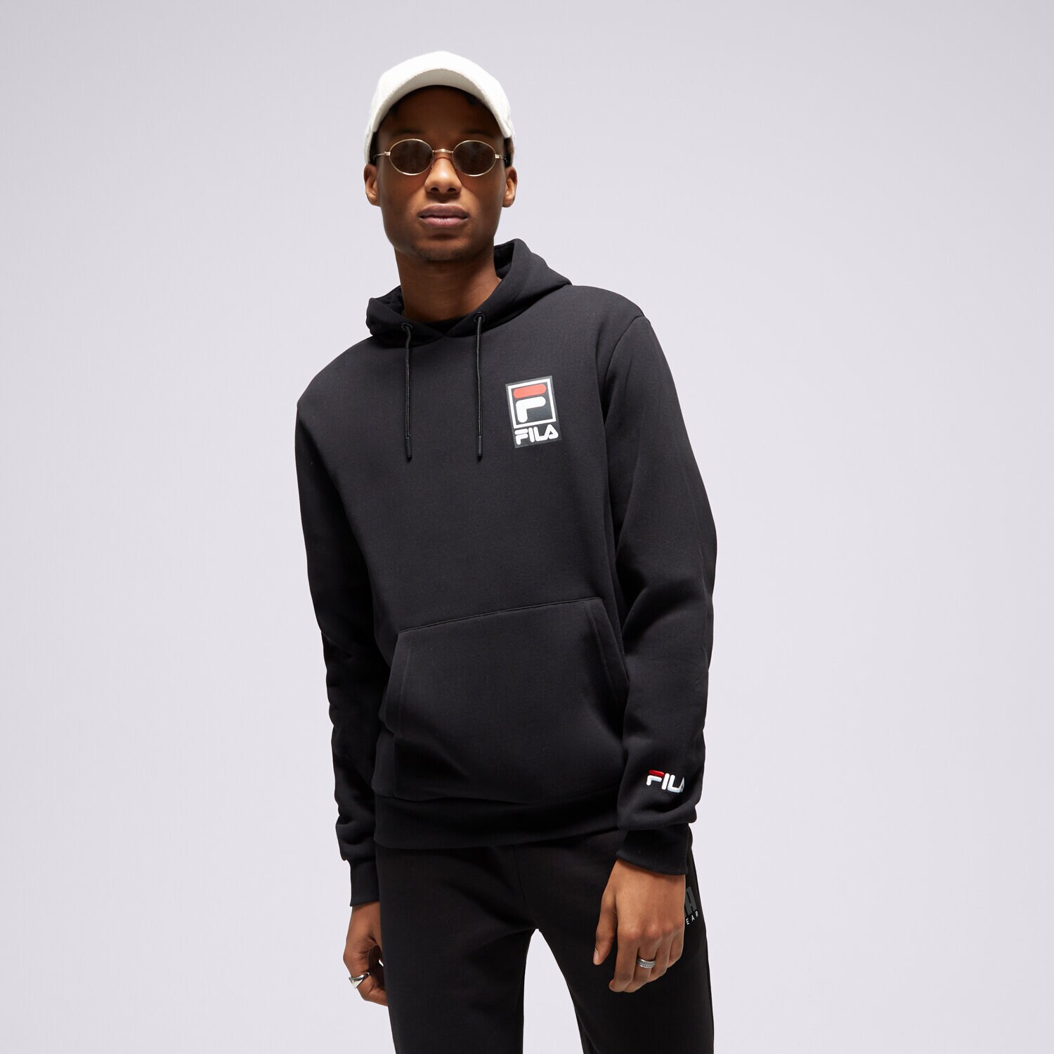 Bluza męska FILA BLUZA Z KAPTUREM KELBY HD BLK FW22JDM006 CZARNY