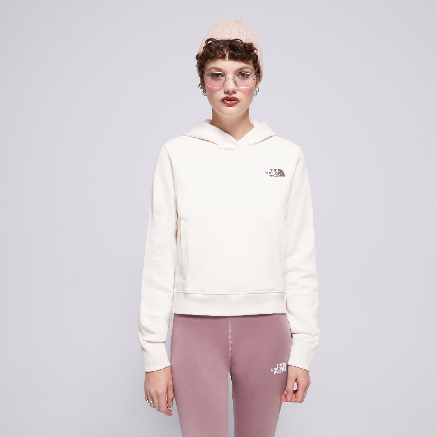 Bluza damska THE NORTH FACE   BLUZA NUPTSE CROP HD NF0A854DN3N1 BIAŁY