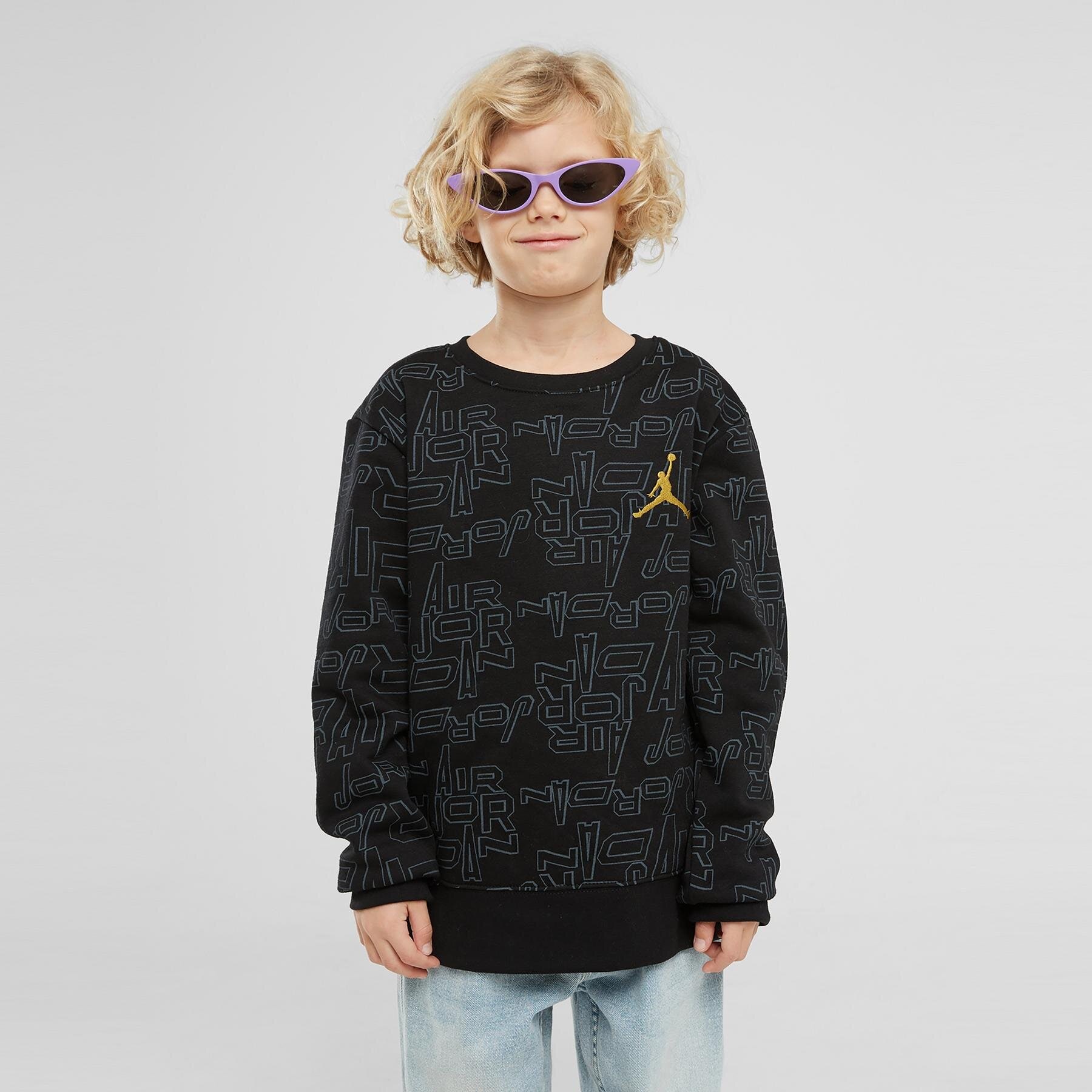 Sportowa bluza dziecięca JORDAN BLUZA TAKE FLIGHT B&G FLC CREW 95C802-023 CZARNY