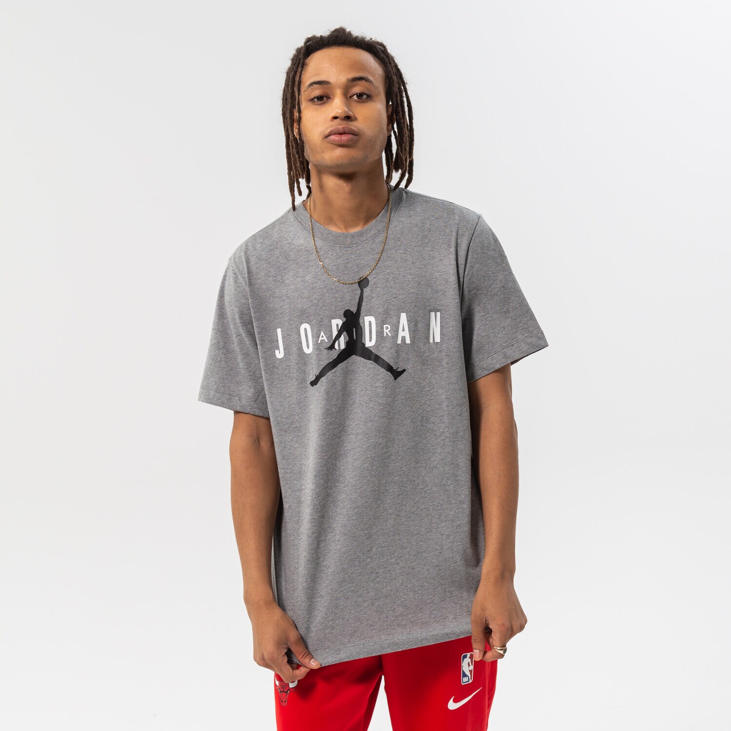 Koszulka, t-shirt sportowy męski JORDAN T-SHIRT AIR T-SHIRT CK4212-092 SZARY