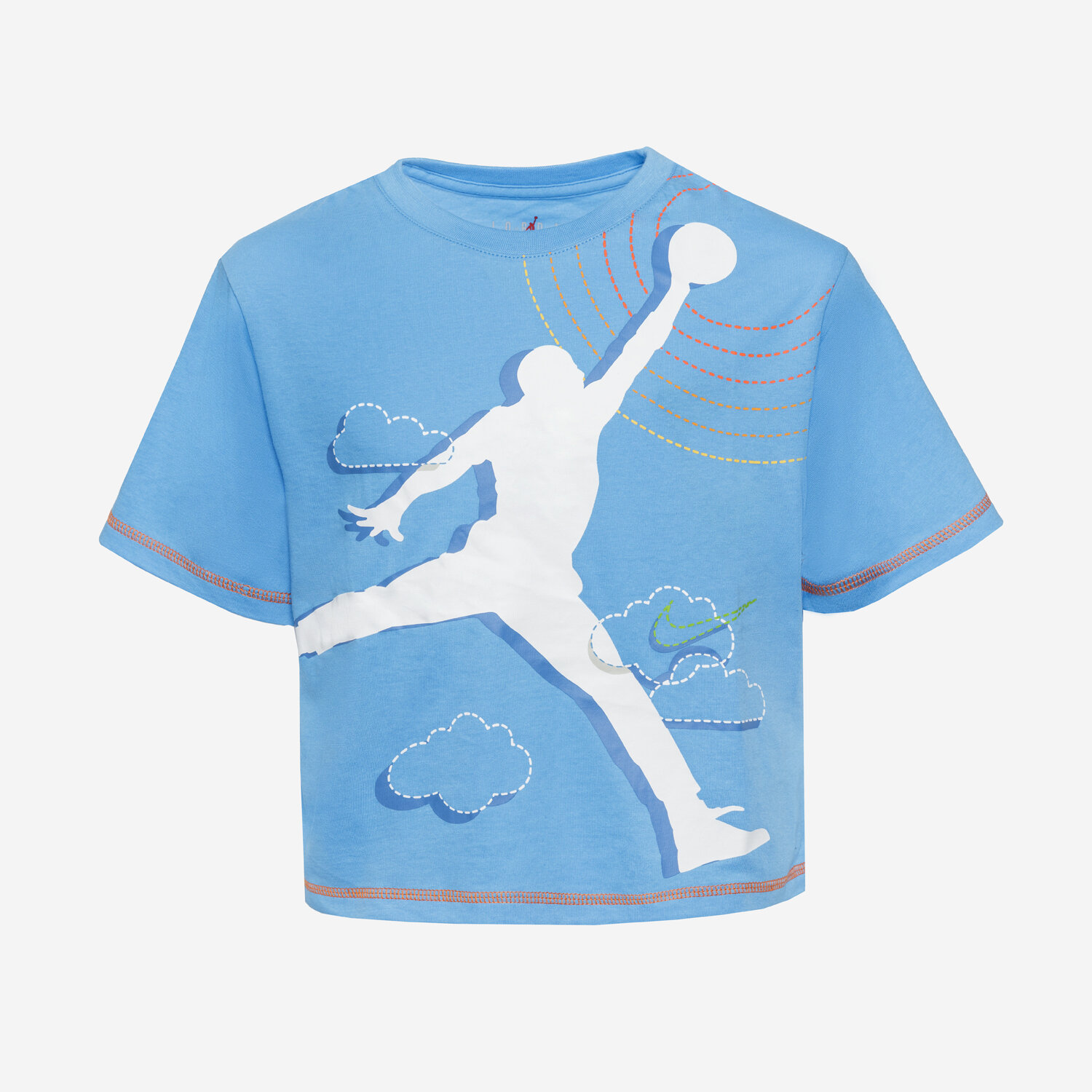 Koszulka, t-shirt dla dzieci JORDAN T-SHIRT JUMPMAN SUN RISE GIRL 45B841-B9F NIEBIESKI