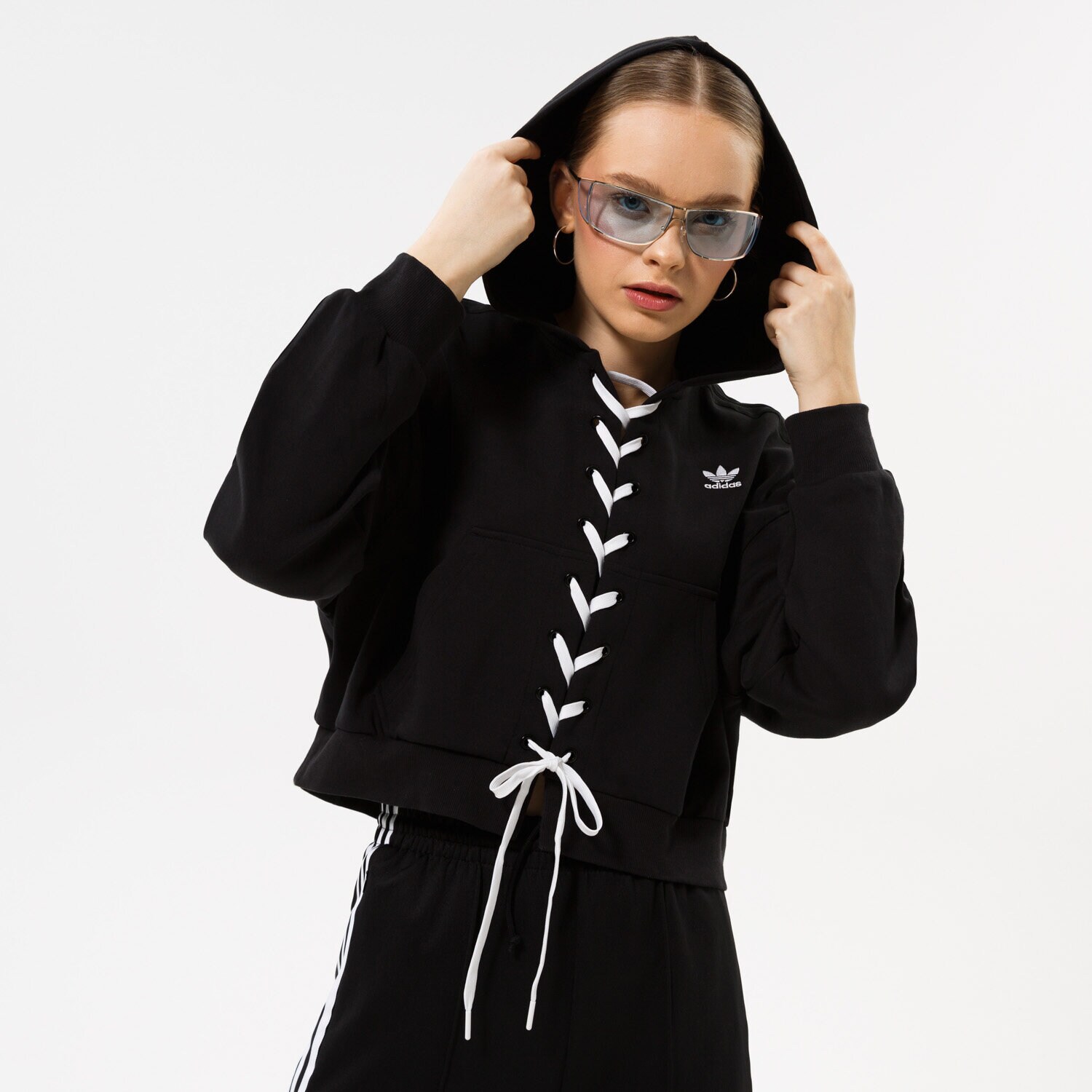 Bluza damska ADIDAS BLUZA Z KAPTUREM HOODIE HK5057 CZARNY