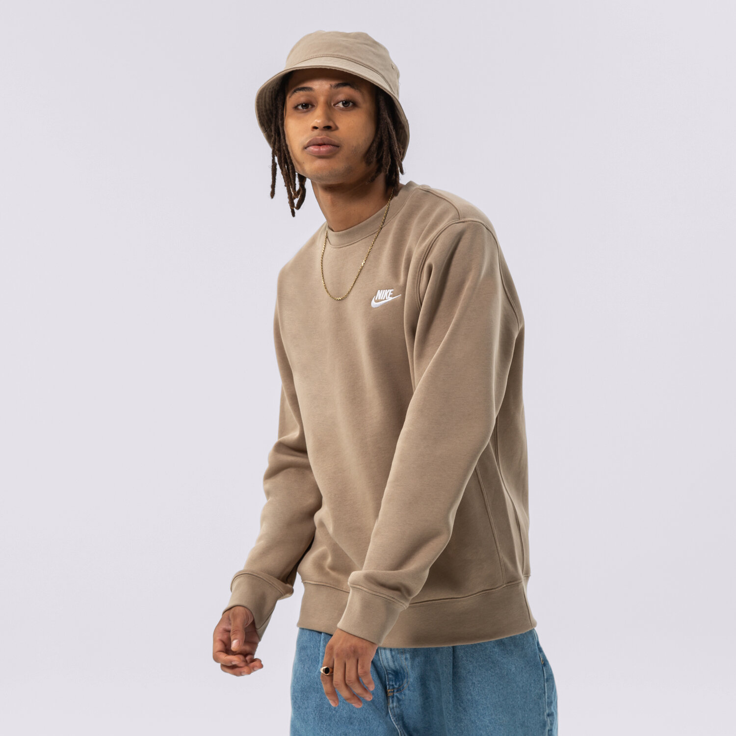 Bluza męska NIKE BLUZA NIKE SPORTSWEAR CLUB FLEECE BV2662-247 BRĄZOWY