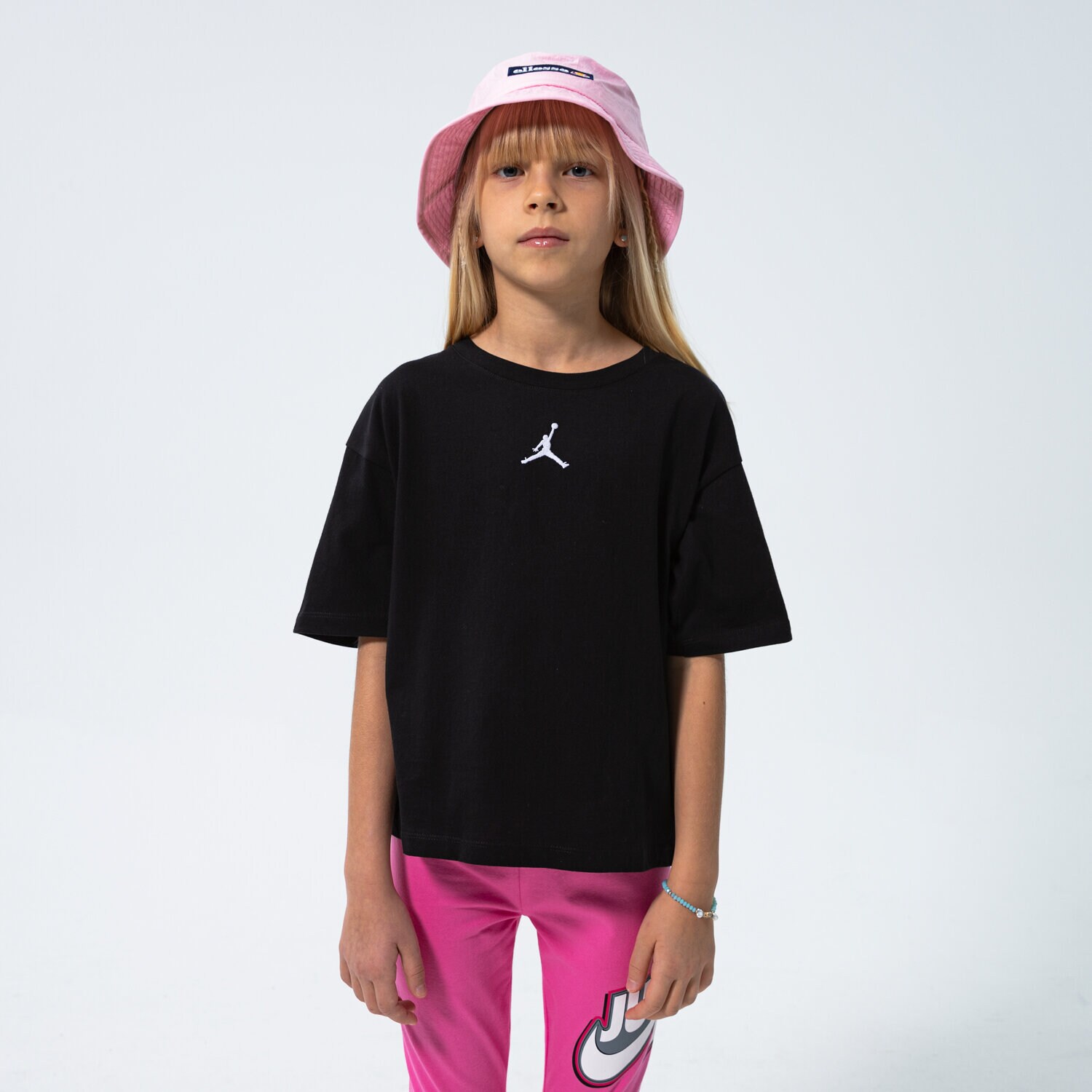 Koszulka, t-shirt dla dzieci JORDAN T-SHIRT ESSENTIALS GIRL 45A770-023 CZARNY