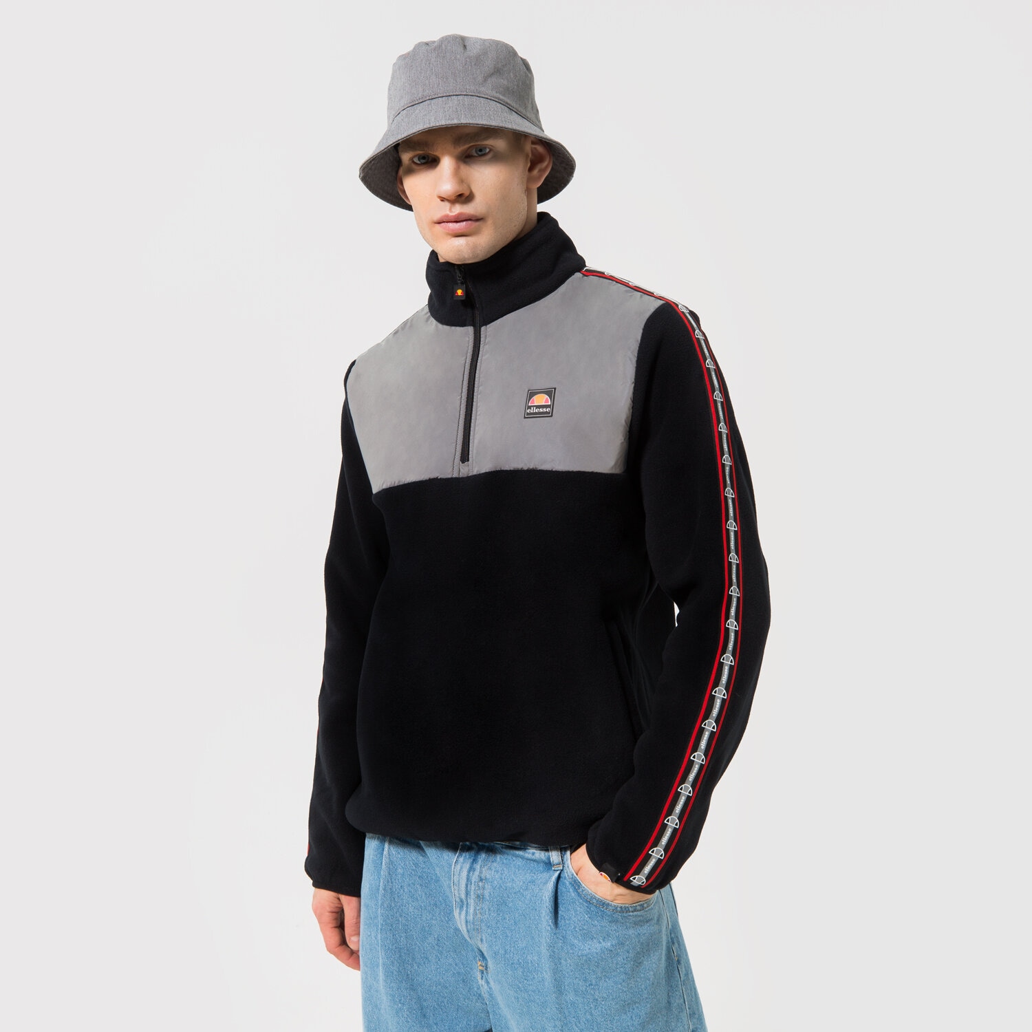 Kurtka wiosenna / jesienna męska ELLESSE KURTKA PUPRZEJŚCIOWA TUNDRA JACKET BLK SHP15820011 CZARNY