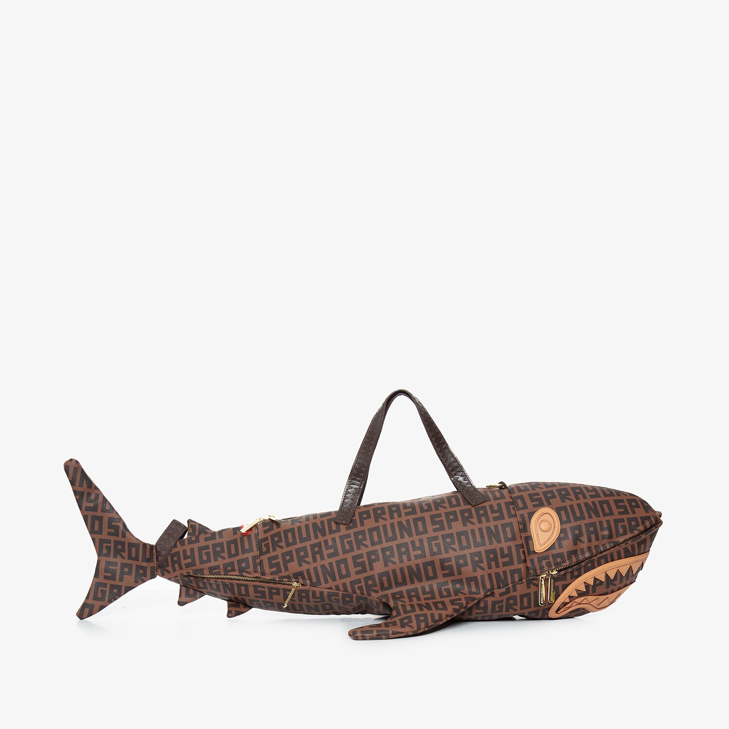 Torba sportowa damska na ramię SPRAYGROUND TORBA INFINITI CHECK SHARK DUFFLE 910D4712NSZ BRĄZOWY