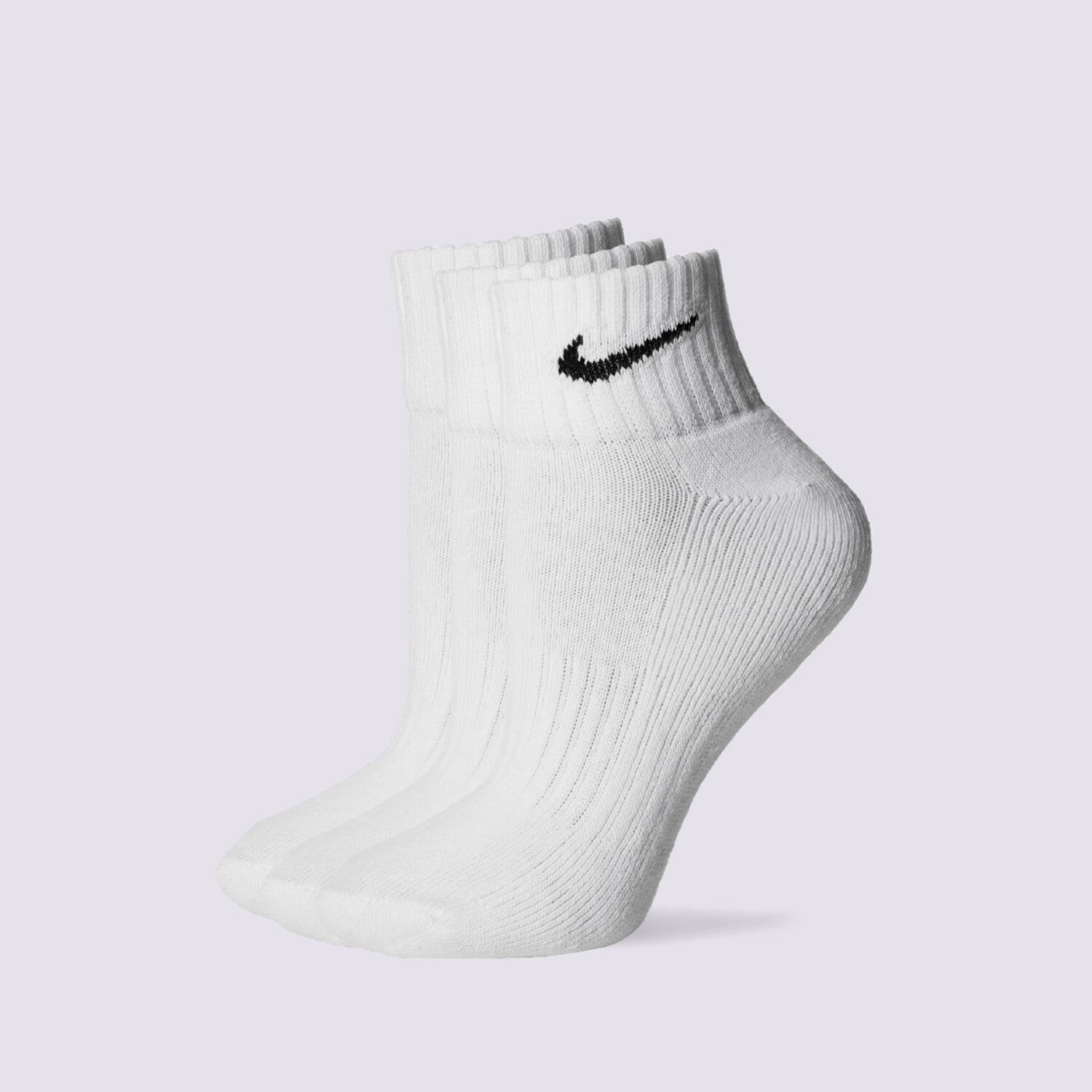 Skarpetki sportowe damskie NIKE SKARPETY CUSH QT 3PR SX4926-101 BIAŁY