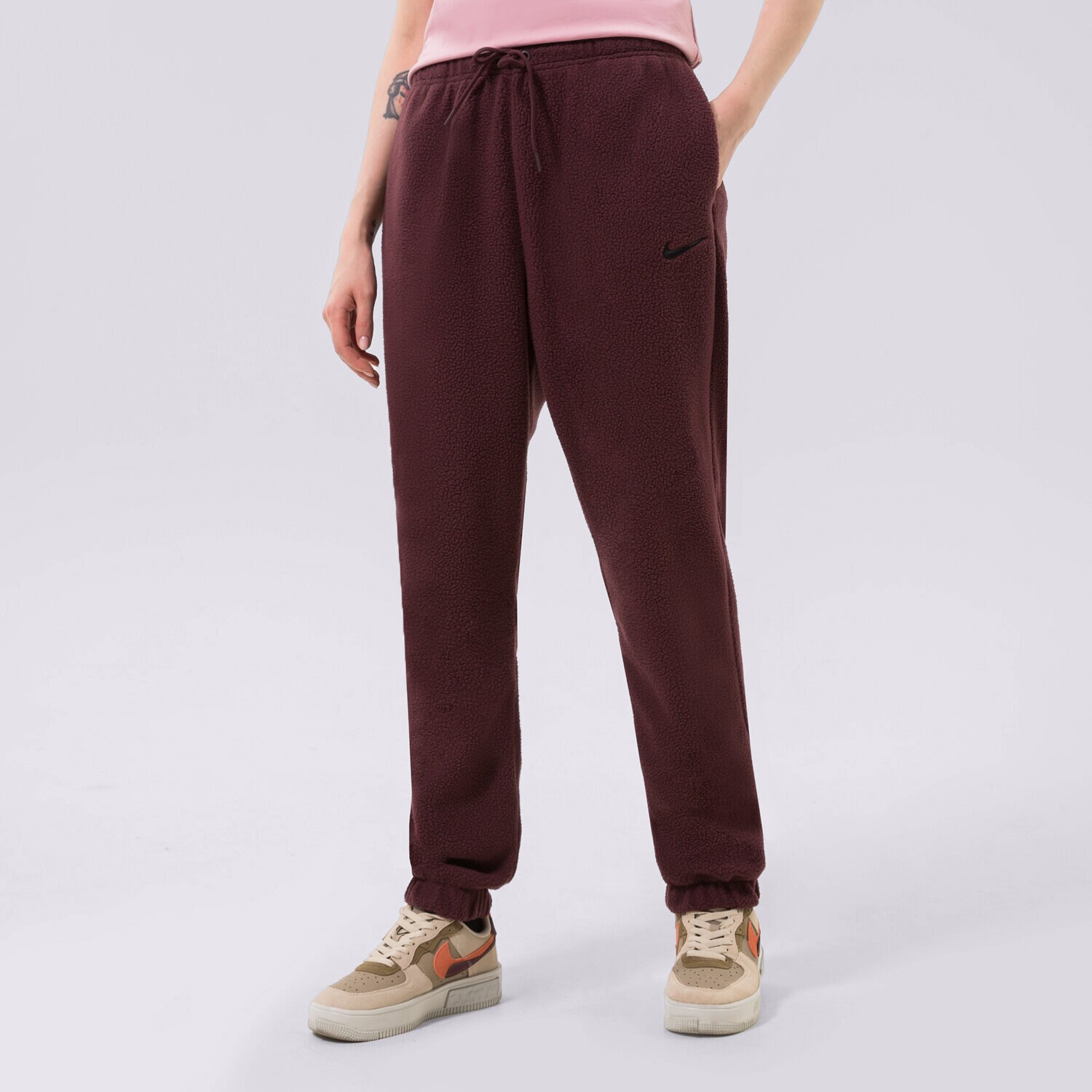 Spodnie sportowe damskie NIKE SPODNIE W NSW PLSH JGGR DQ6812-652 BORDOWY