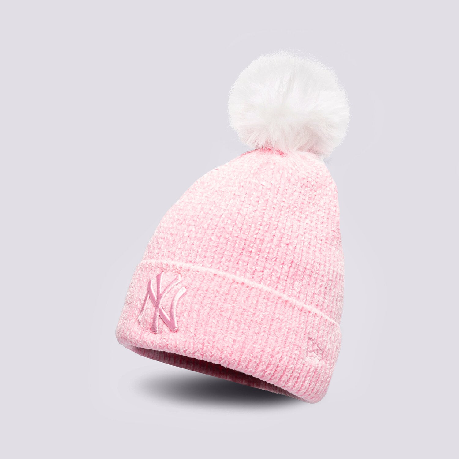 Czapka zimowa damska NEW ERA CZAPKA WMNS BOBBLE BEANIE NYY PNK NEW YORK YANKEES P 60284837 RÓŻOWY