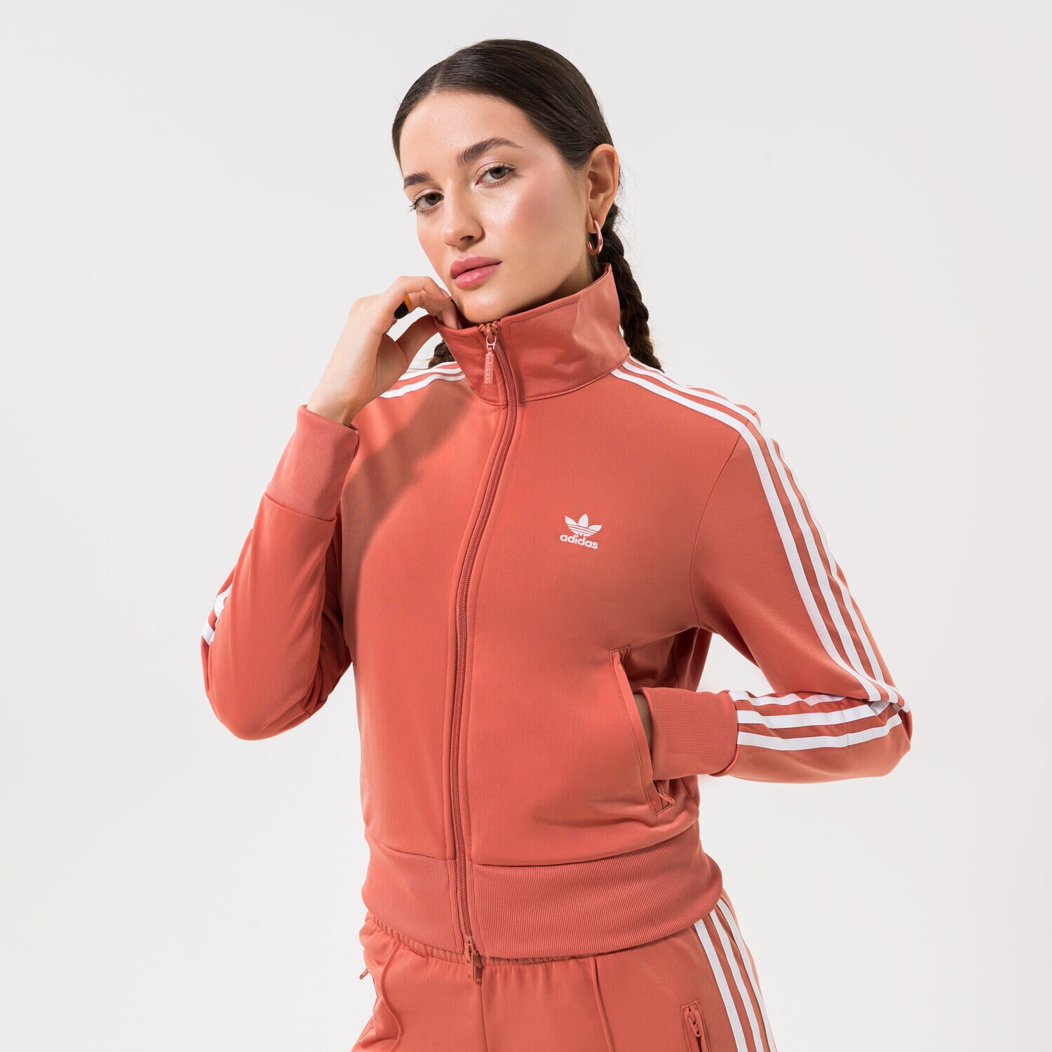 Bluza damska ADIDAS BLUZA ROZPINANA FIREBIRD TT PB HN5899 BRĄZOWY