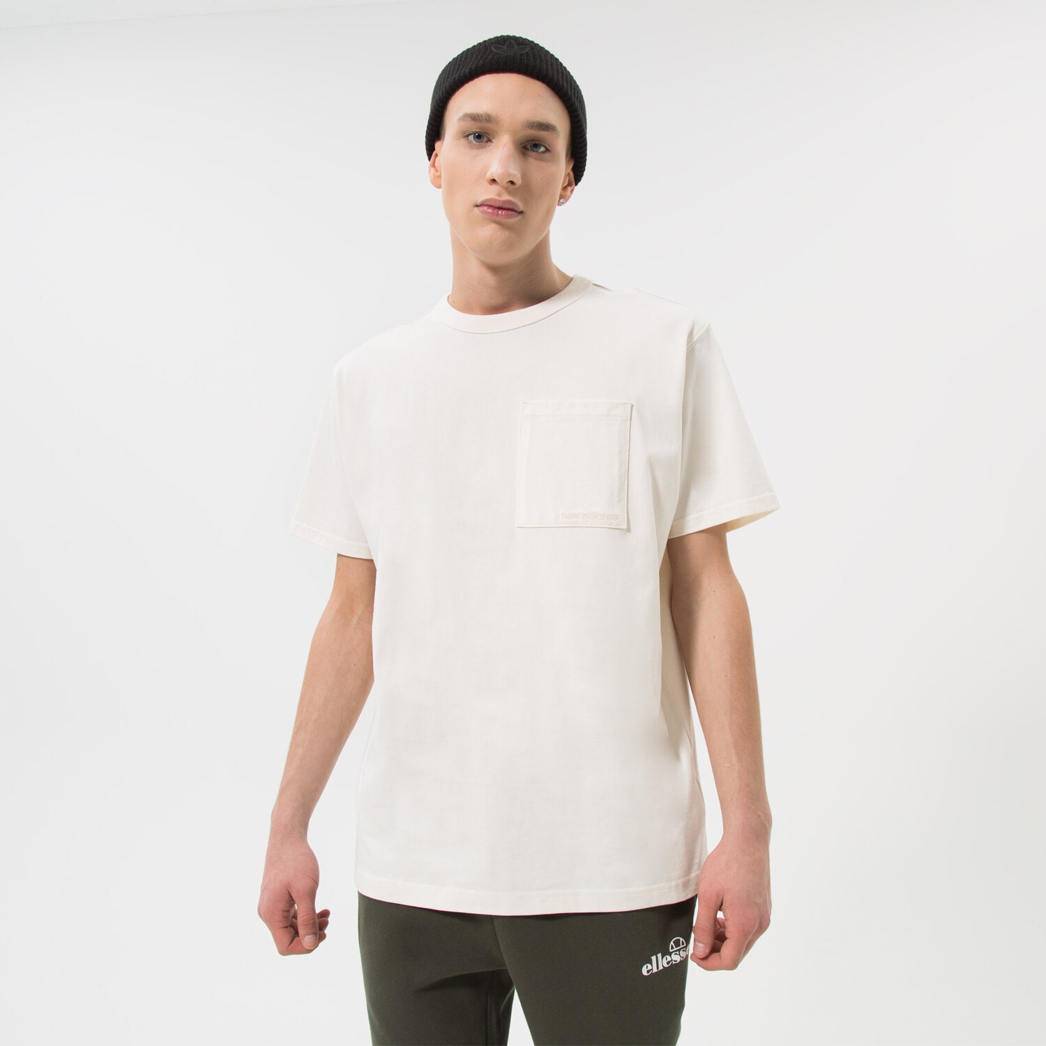 Koszulka, t-shirt sportowy męski NEW BALANCE T-SHIRT NB ATHLETICS NATURE STATE MT23567GIE BIAŁY