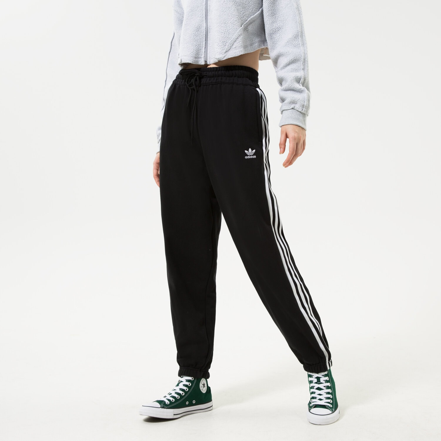 Spodnie sportowe damskie ADIDAS 3 STRIPES OVERSIZED JOGGERS HM2143 CZARNY