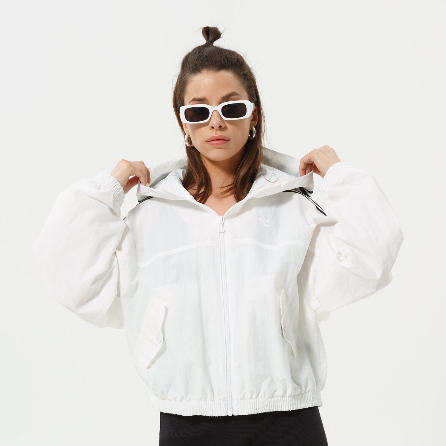 Kurtka wiosenna / jesienna damska ADIDAS KURTKA WINDBREAKER HC2023 BIAŁY
