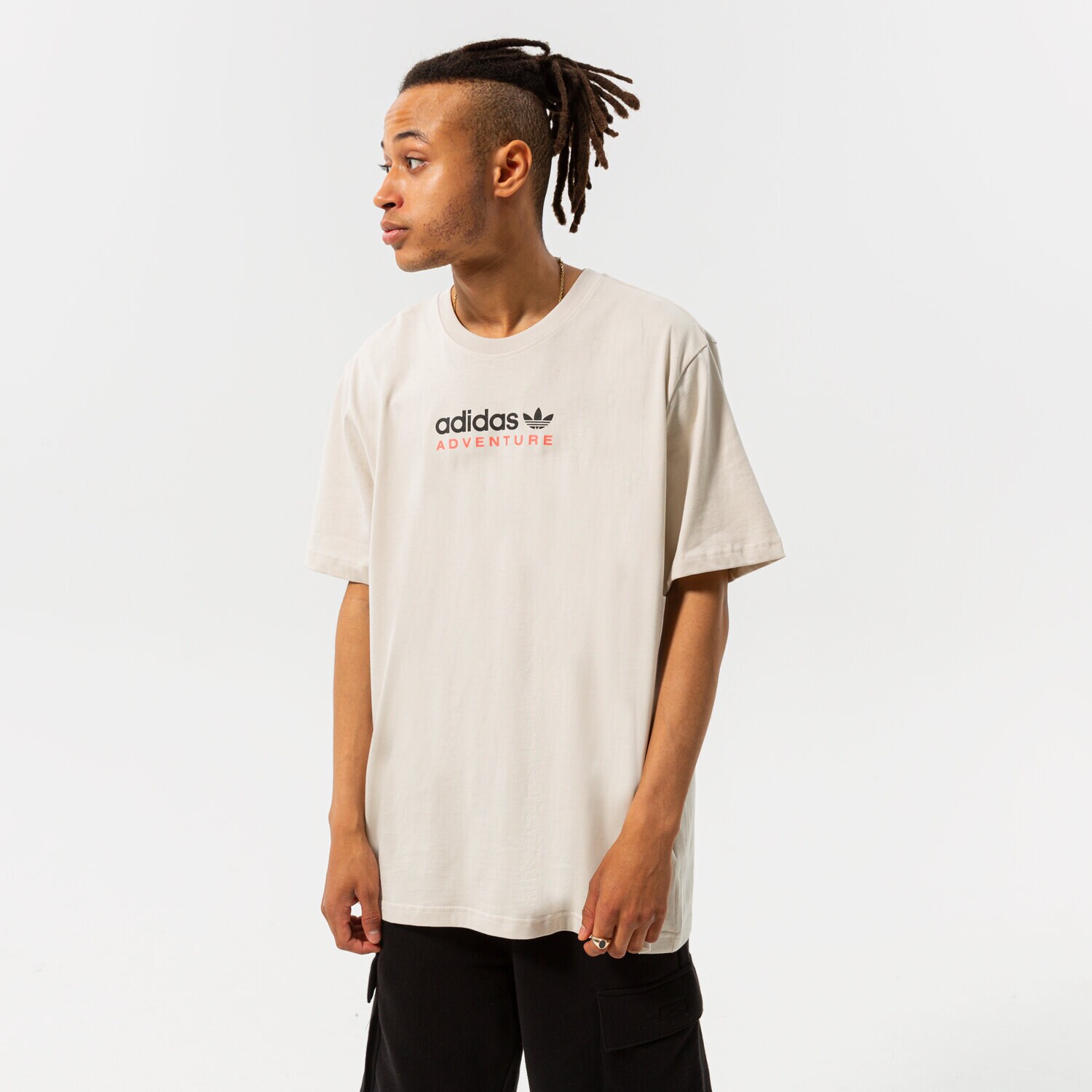 Koszulka, t-shirt sportowy męski ADIDAS T-SHIRT ADV MTN SPR TEE HF4774 BEŻOWY