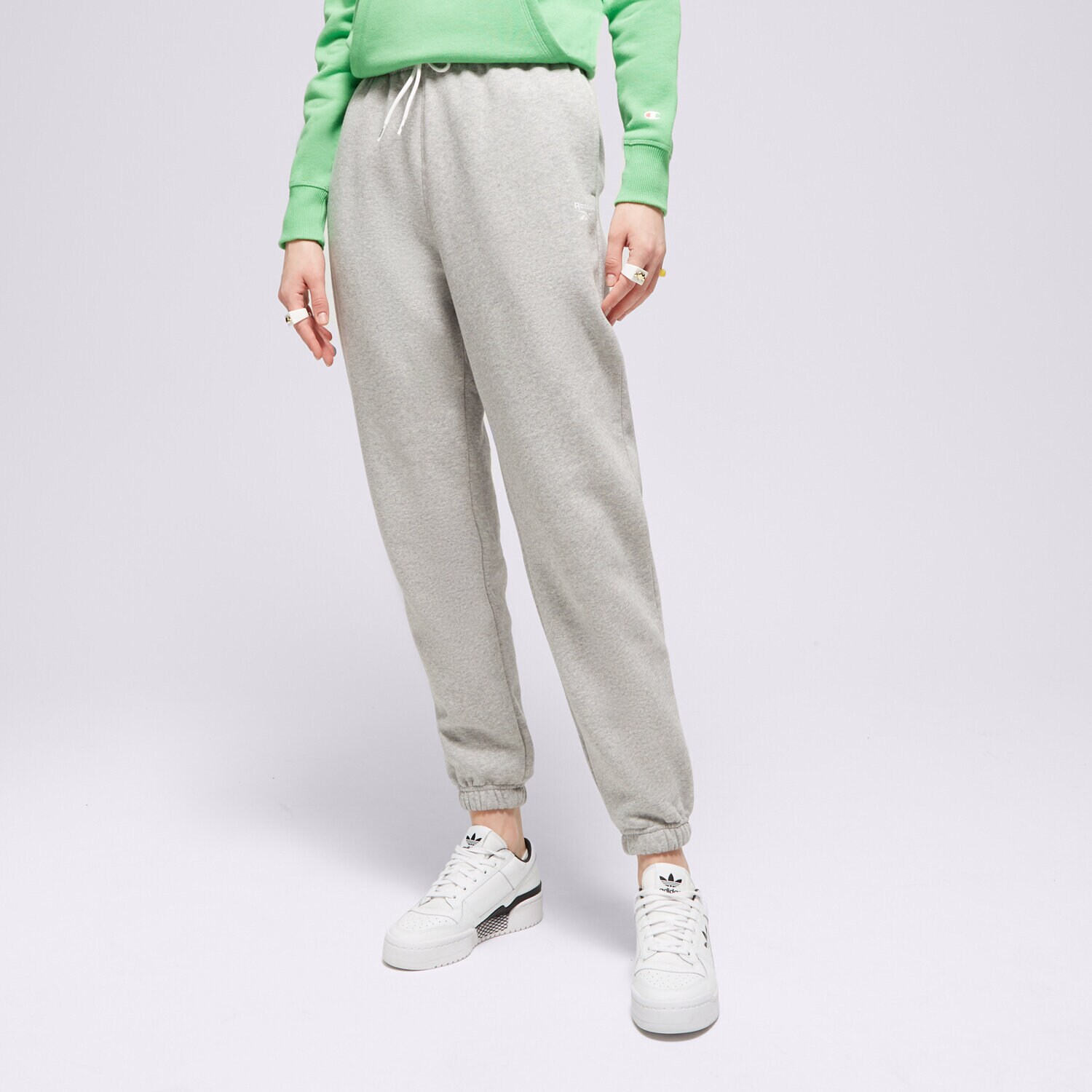Spodnie sportowe damskie REEBOK SPODNIE RI FLEECE H54770_100012580 SZARY