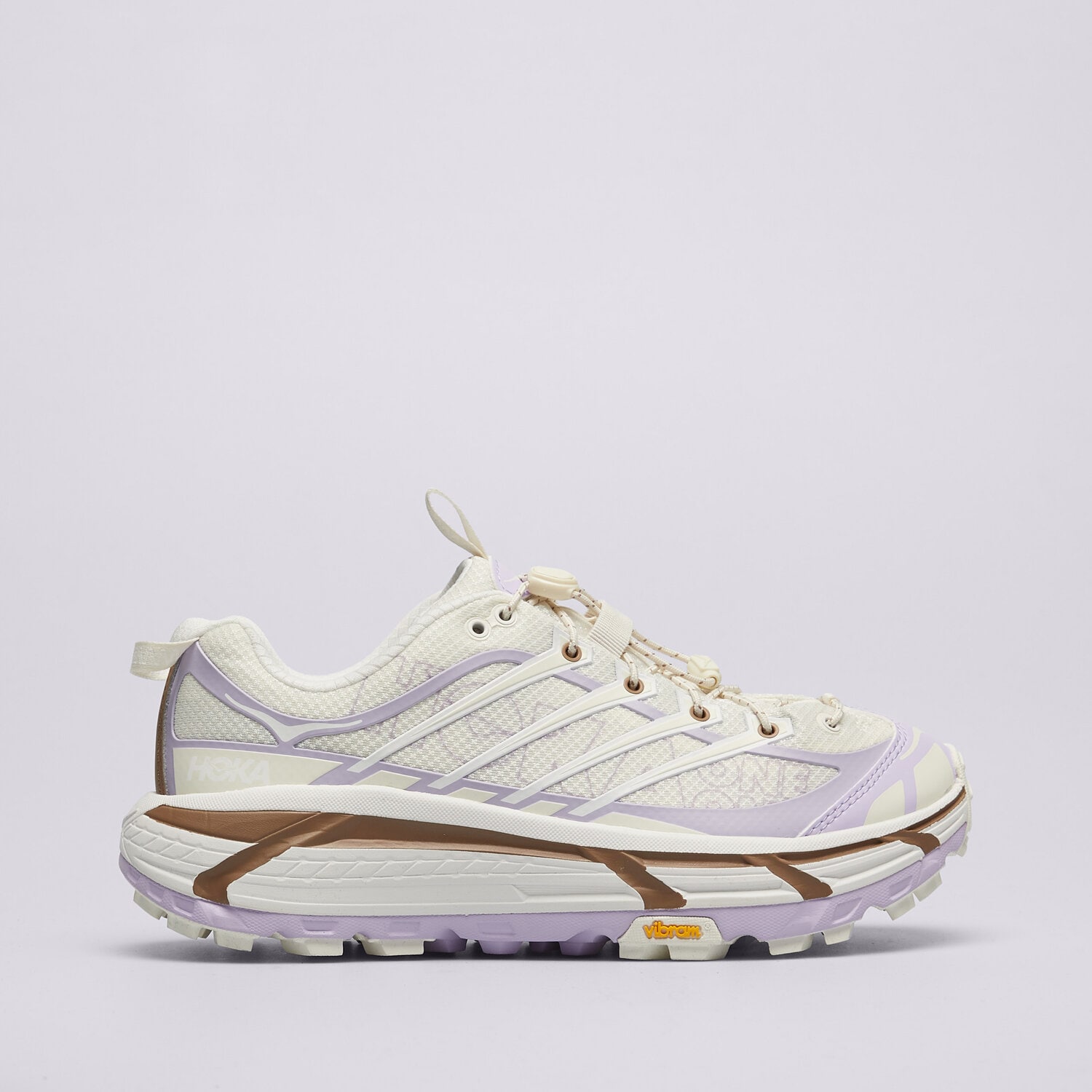Buty sneakersy damskie HOKA MAFATE THREE2 WORDMARK 1175490ASF KREMOWY