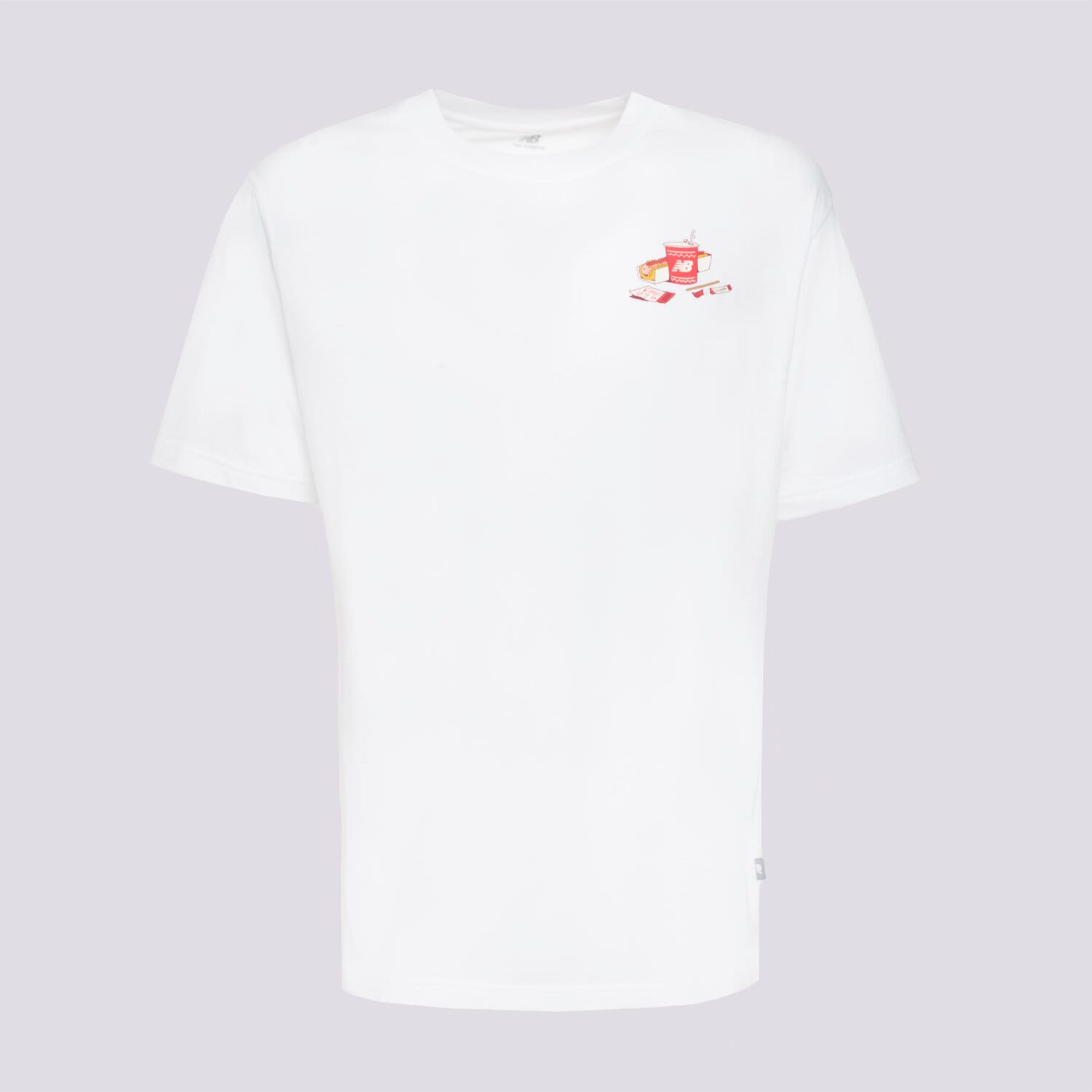 Koszulka, t-shirt sportowy męski NEW BALANCE T-SHIRT SPECTATOR T-SHIRT MT53931WT BIAŁY