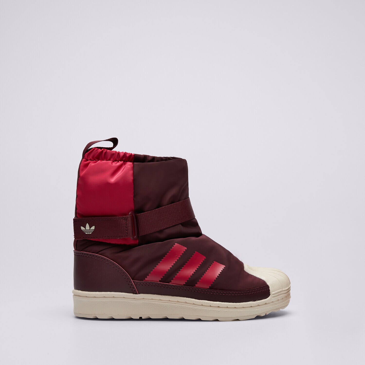 Buty zimowe, trekkingowe, outdoor dla dzieci ADIDAS SUPERSTAR 360 WTR BOOT C JR5804 BORDOWY