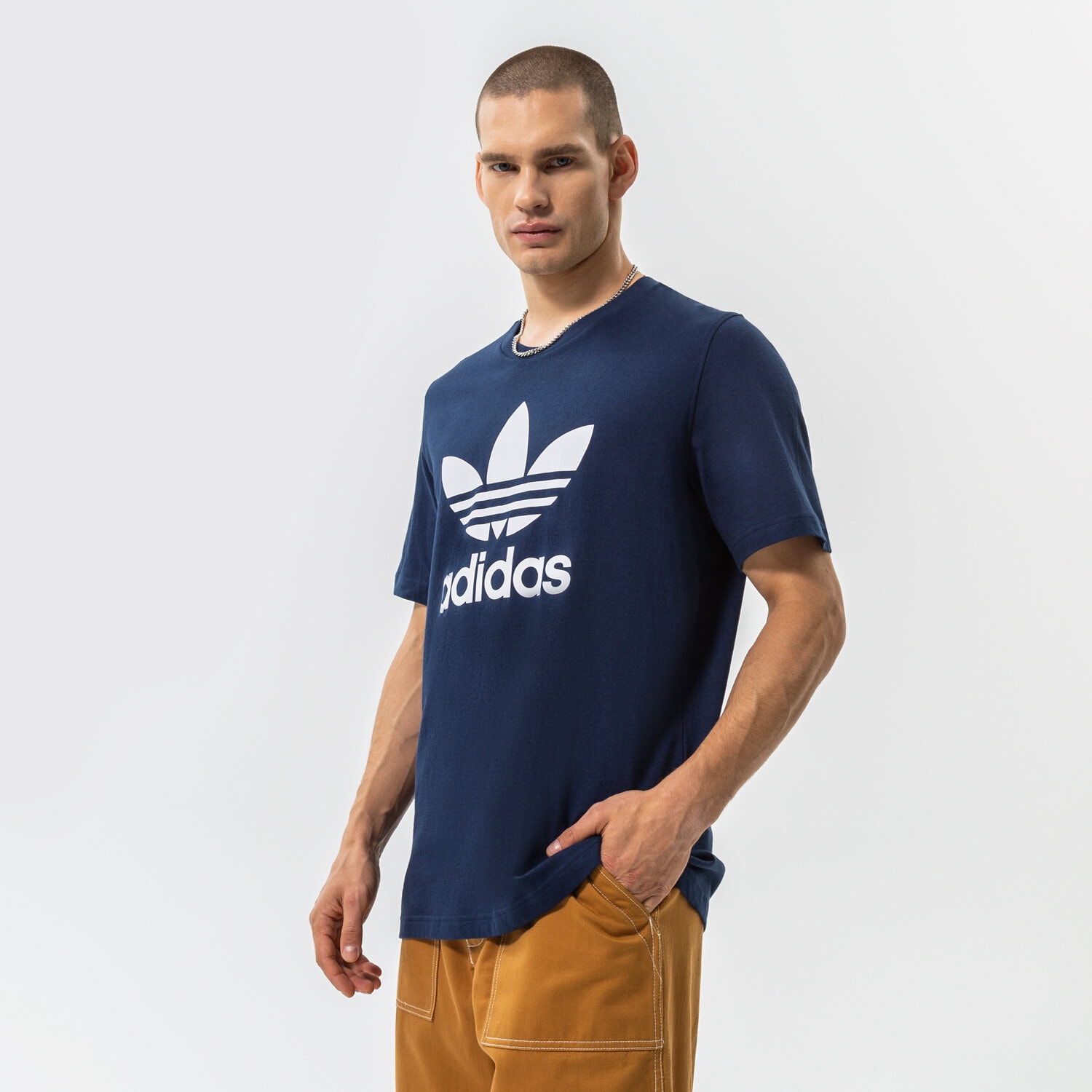 Koszulka, t-shirt sportowy męski ADIDAS T-SHIRT TREFOIL HK5226 CZARNY