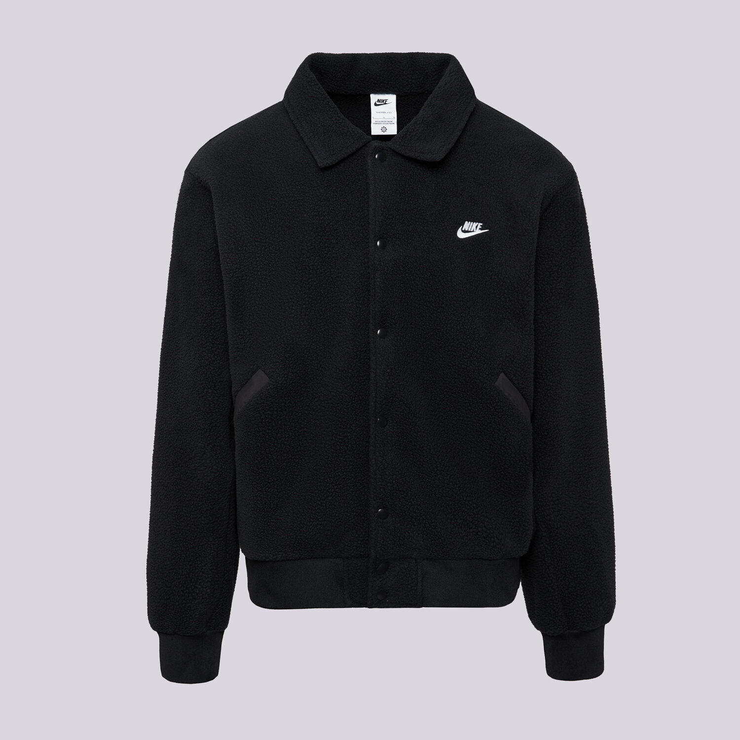 Bluza męska NIKE POLAR M NK CLUB SHERPA COACHES JKT HV1429-010 CZARNY